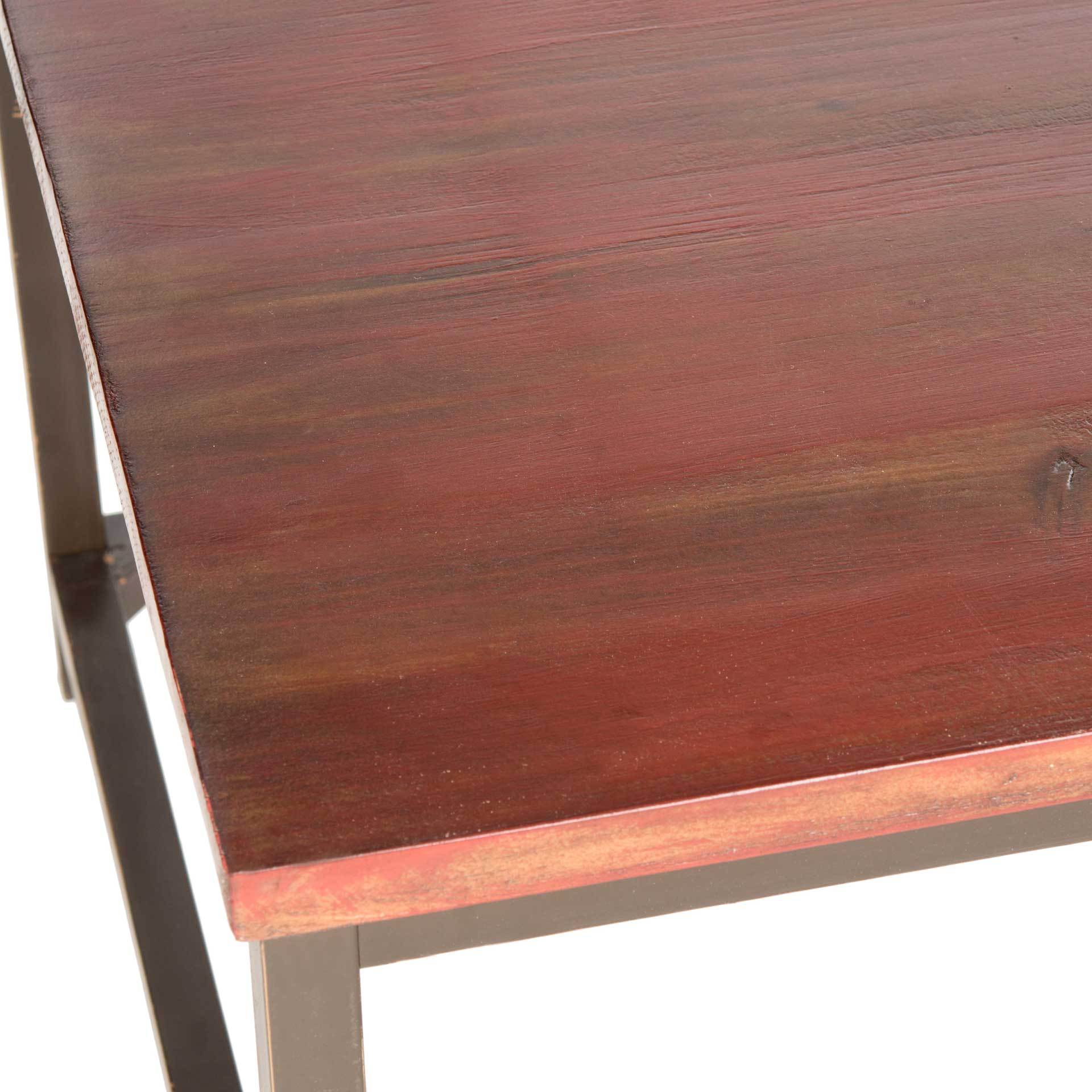 Alex Coffee Table Distressed Red Barn - Image 3