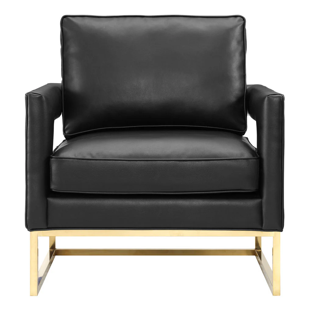 Alex Leather Chair Black - Image 2