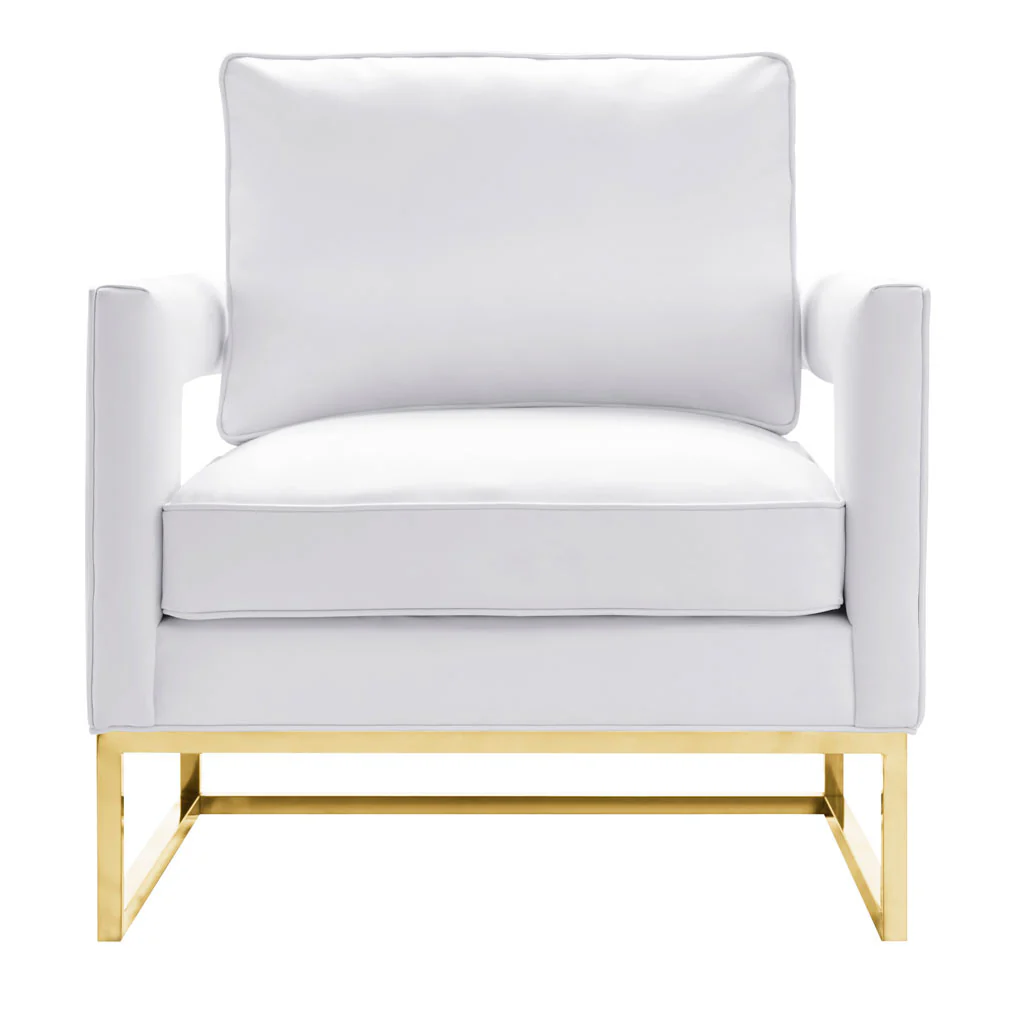 Alex Leather Chair White - Image 2