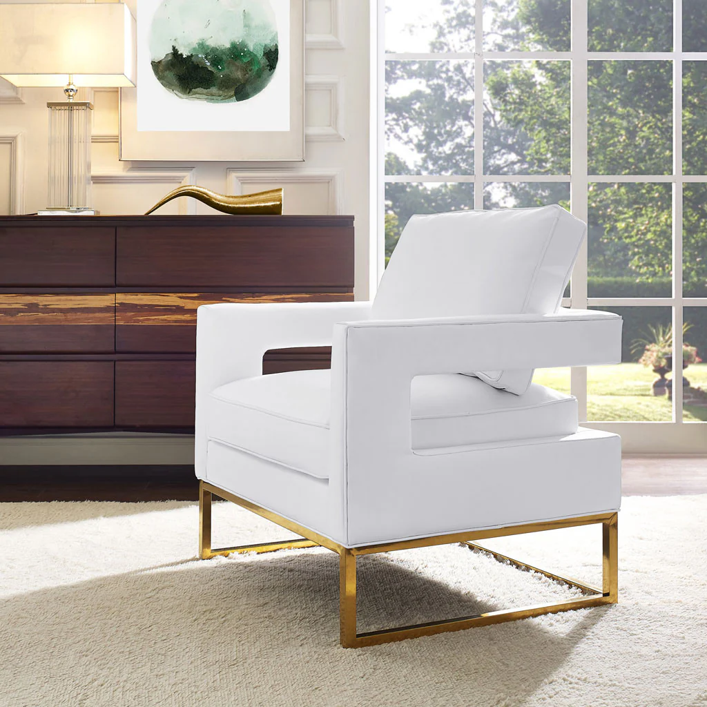 Alex Leather Chair White - Image 6