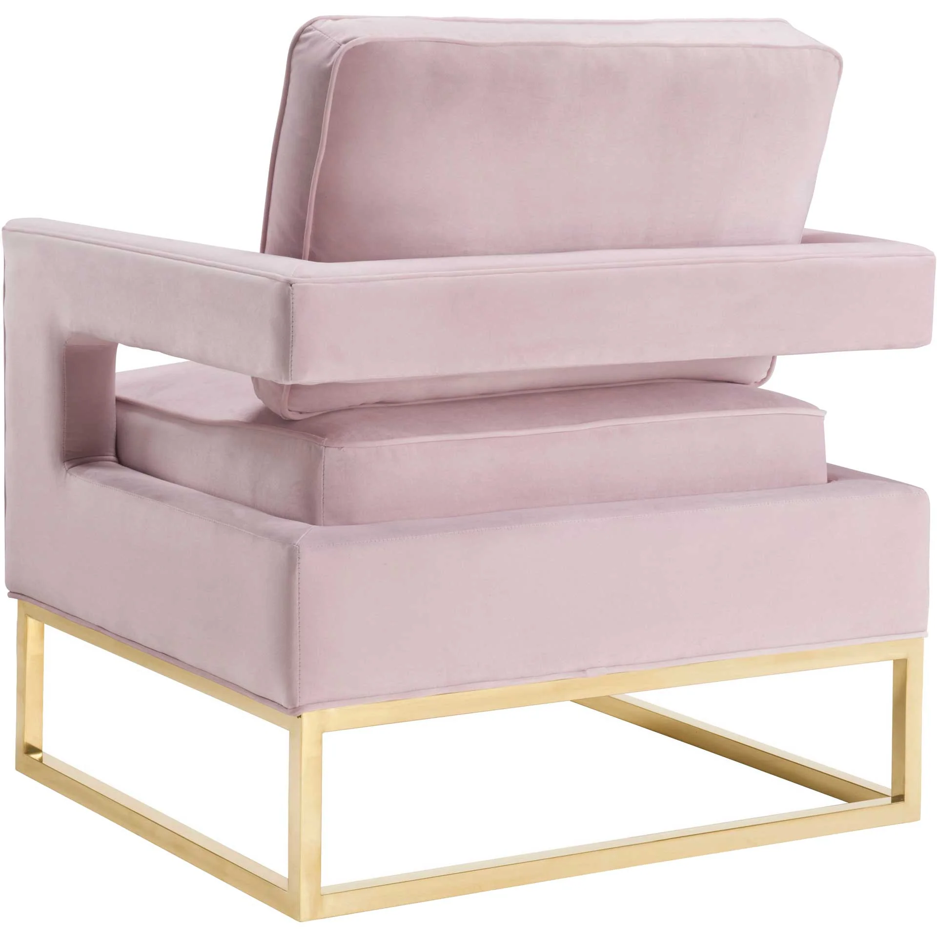 Alex Velvet Chair Blush - Image 4