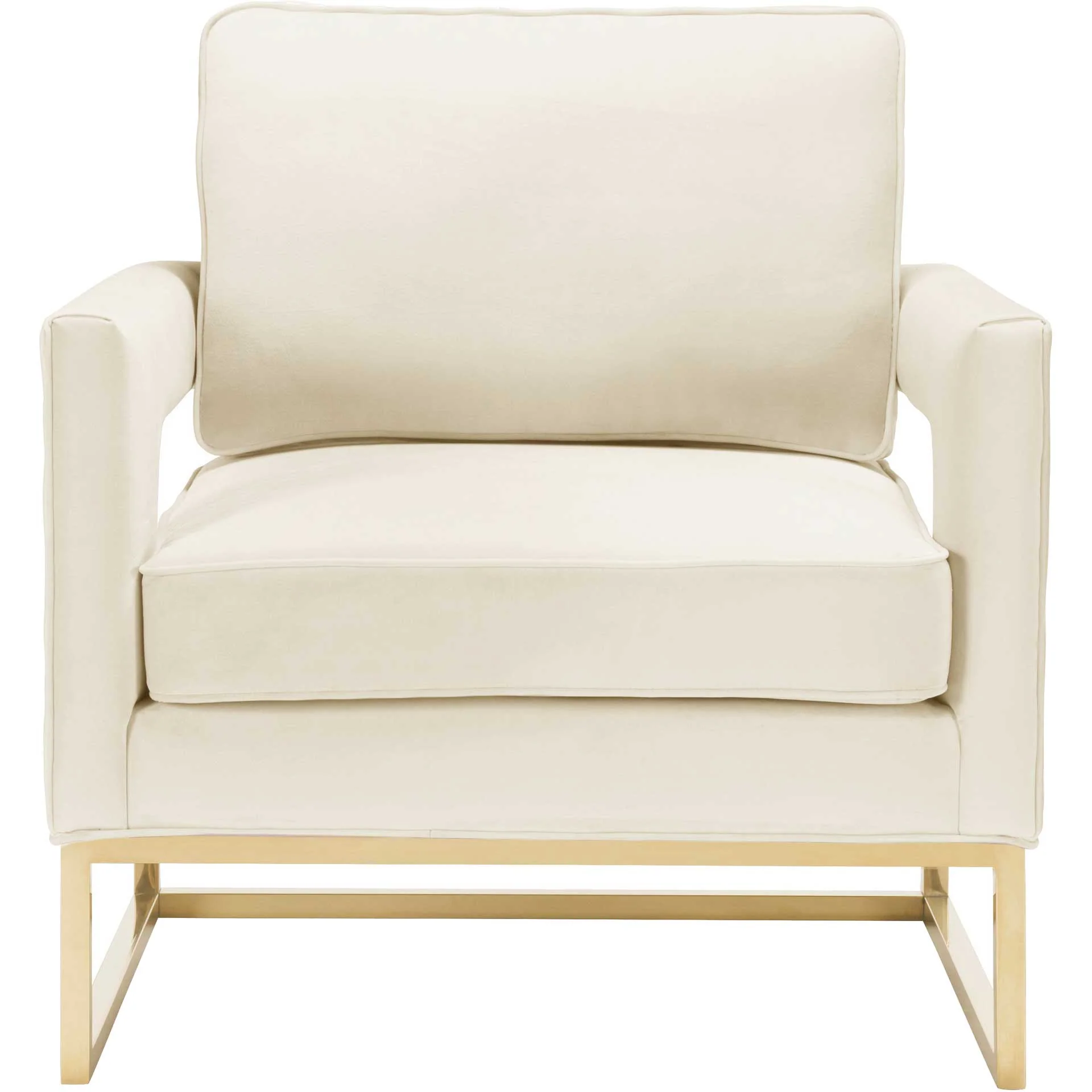 Alex Velvet Chair Cream - Image 2