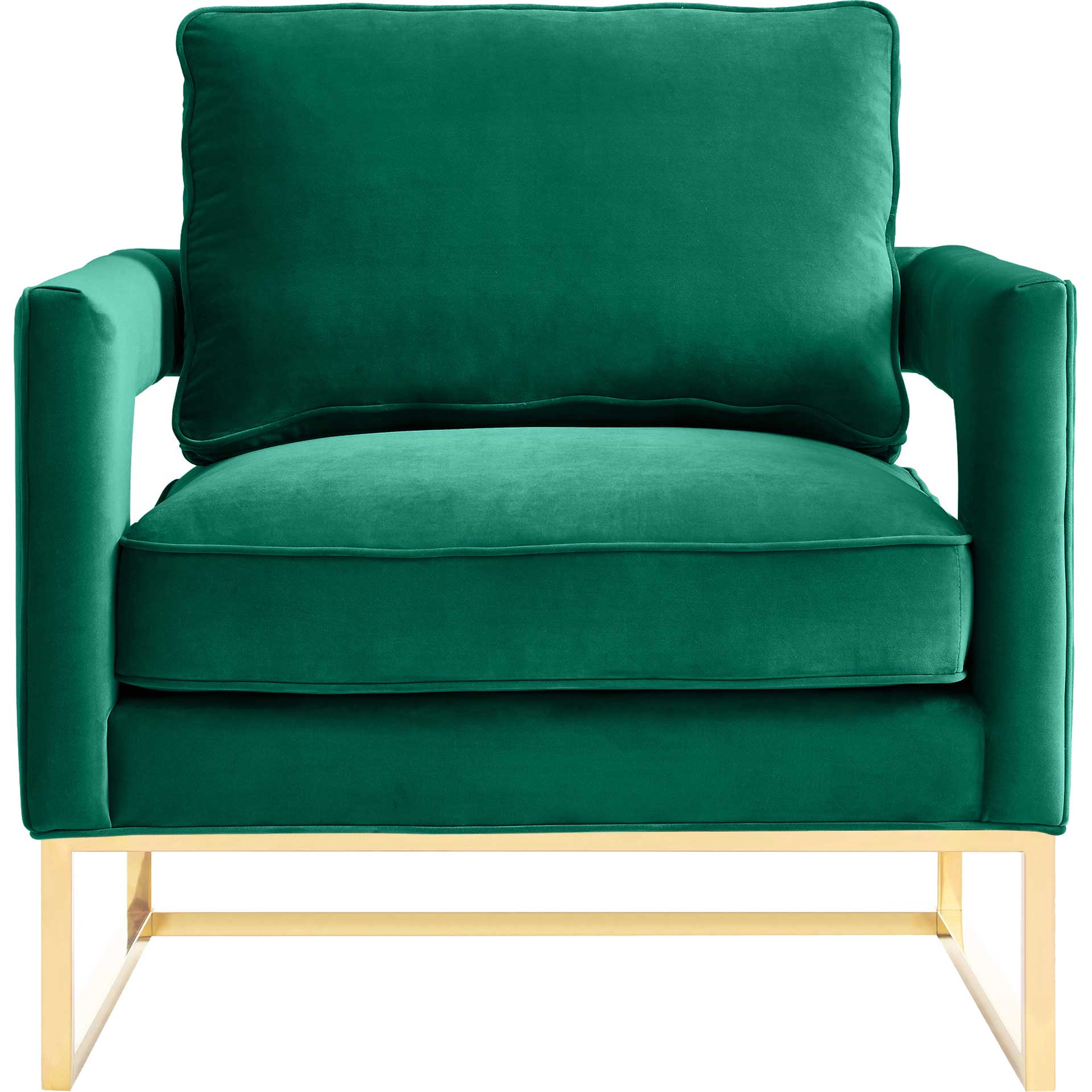 Alex Velvet Chair Green - Image 2