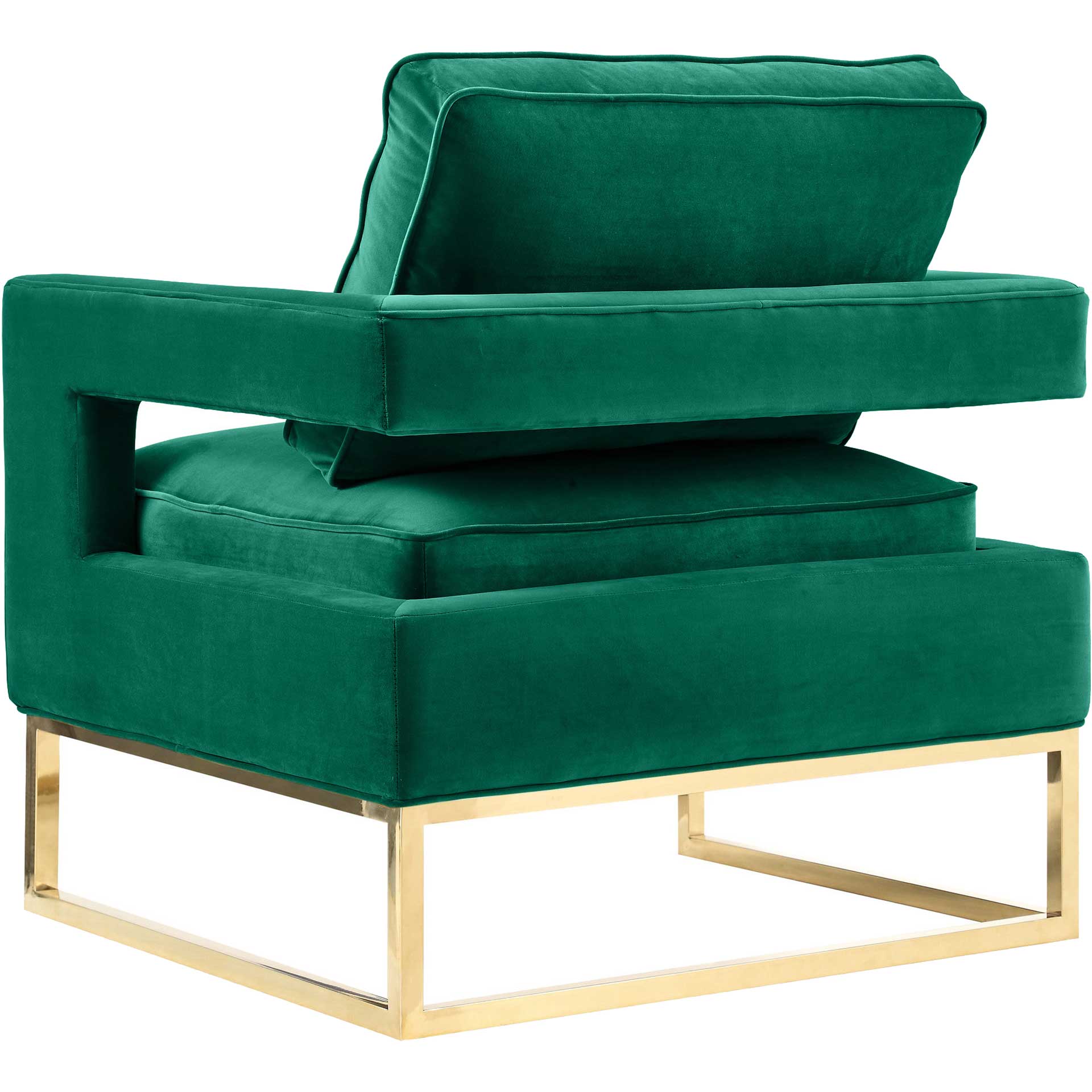 Alex Velvet Chair Green - Image 3