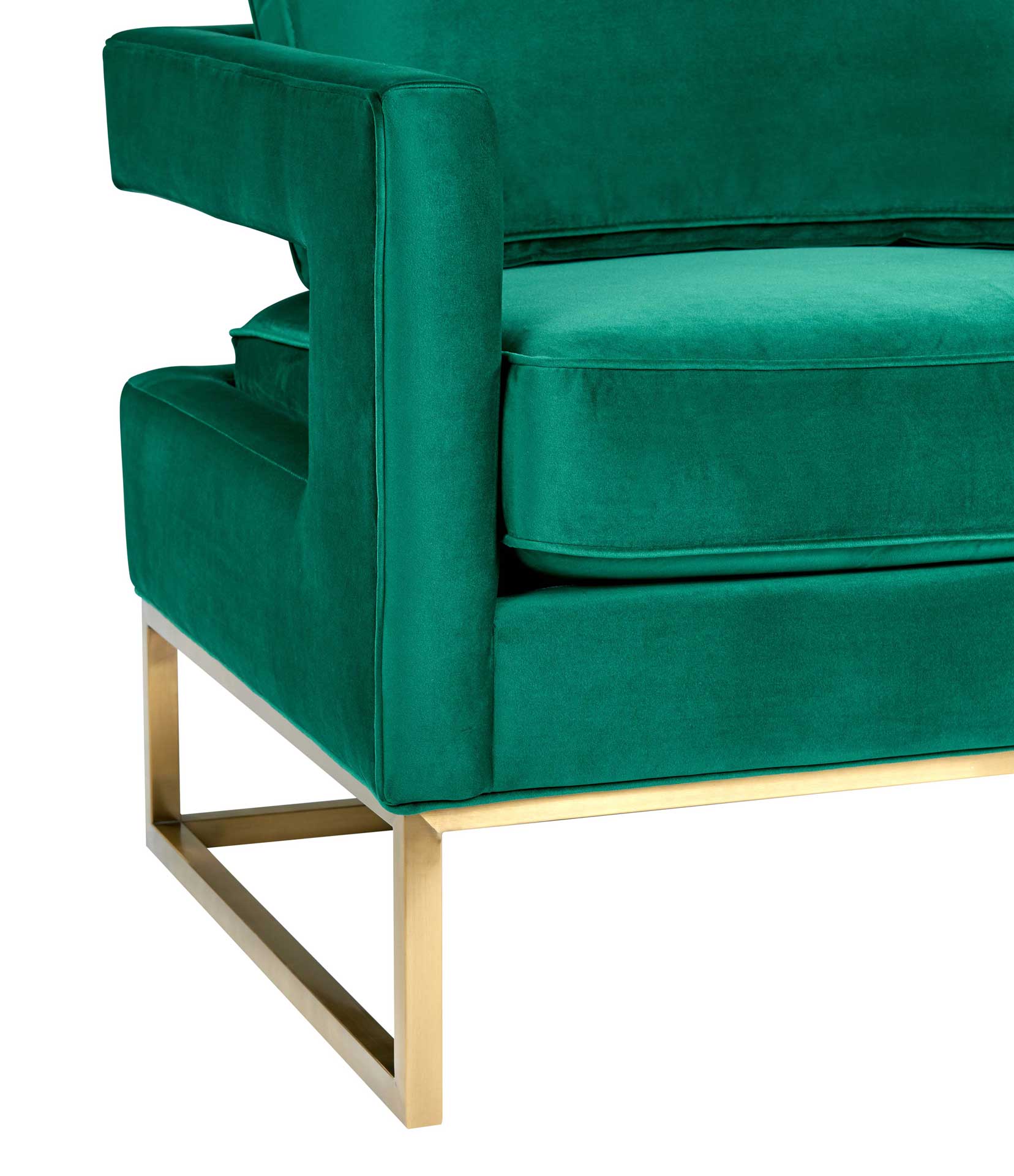 Alex Velvet Chair Green - Image 4