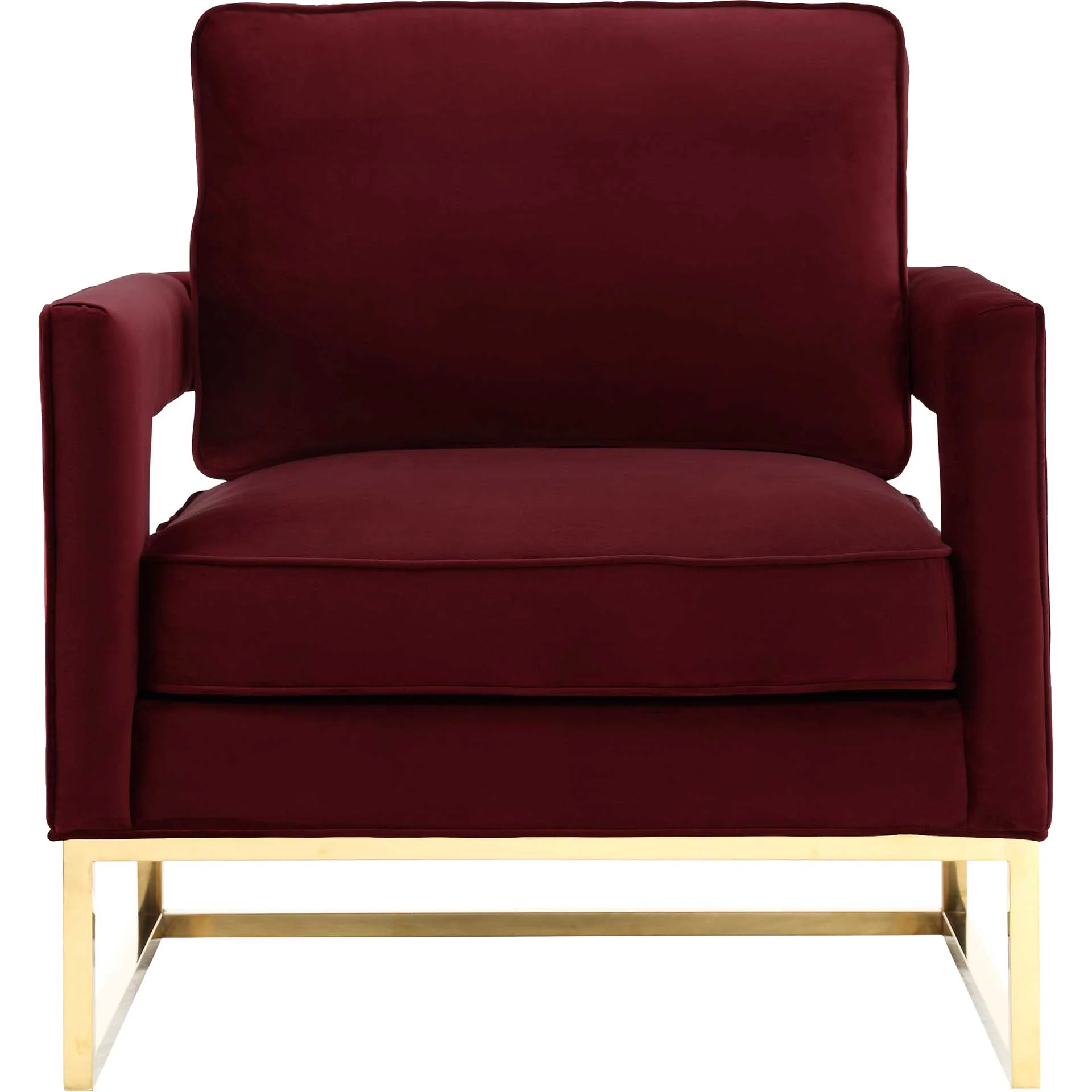 Alex Velvet Chair Maroon - Image 2