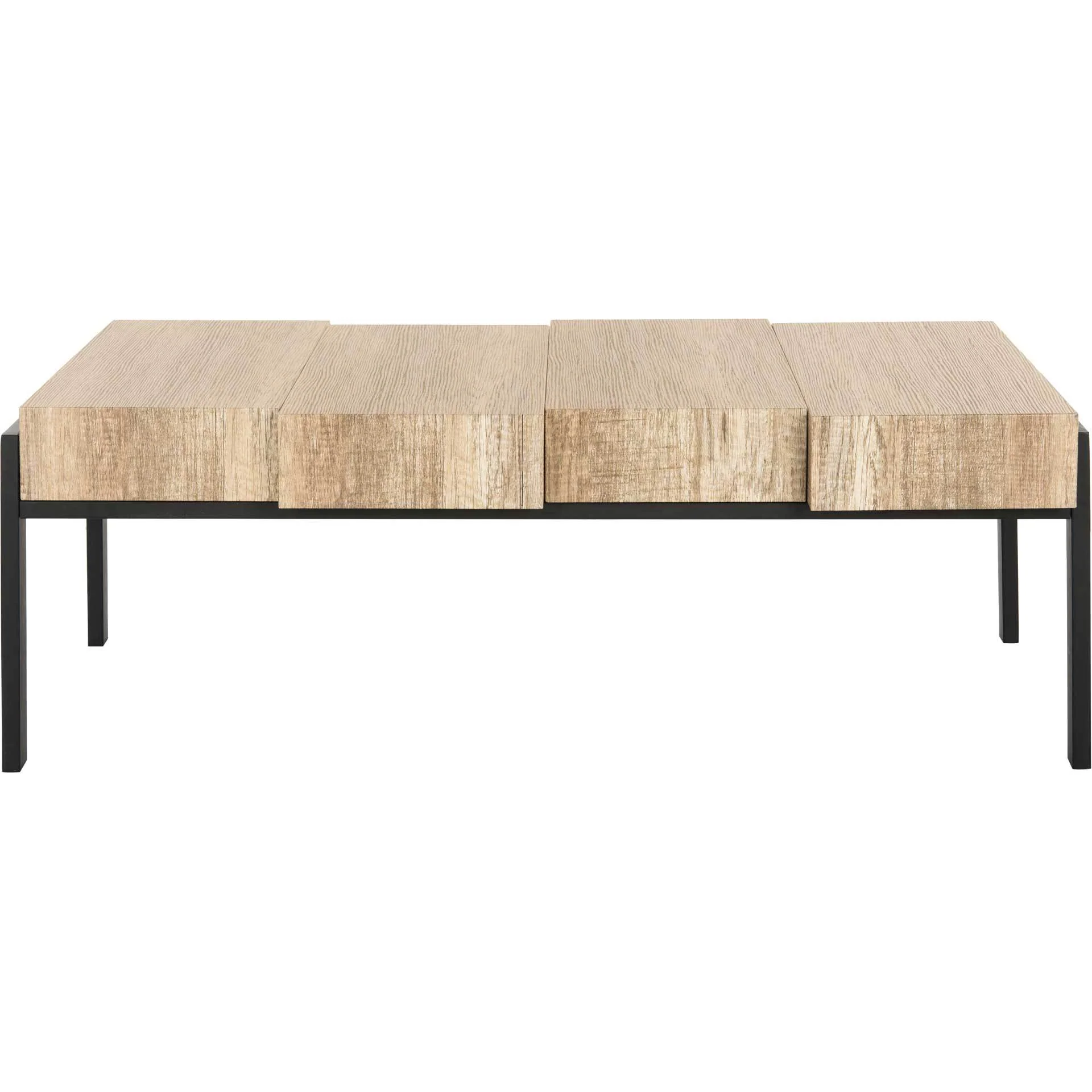 Alexa Contemporary Rustic Coffee Table Multi Brown/Black - Image 4