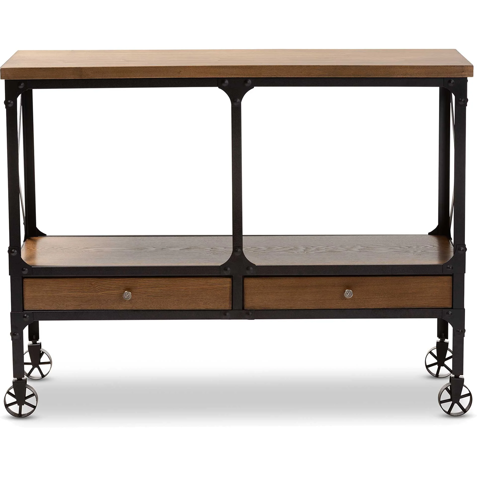 Alexandra Desk Dark Oak/Dark Bronze - Image 2