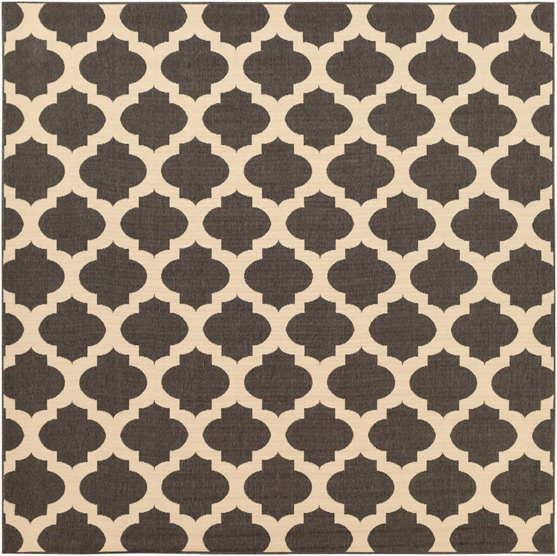 Alfresco Lattice Black/Beige Area Rug - Image 2
