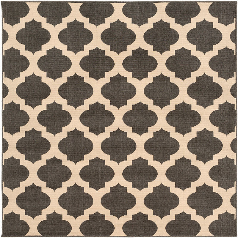 Alfresco Lattice Black/Beige Area Rug - Image 3