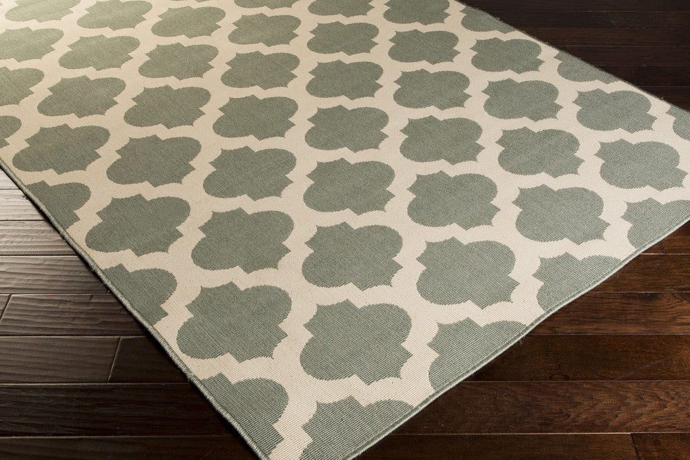 Alfresco Lattice Moss/Beige Area Rug - Image 2