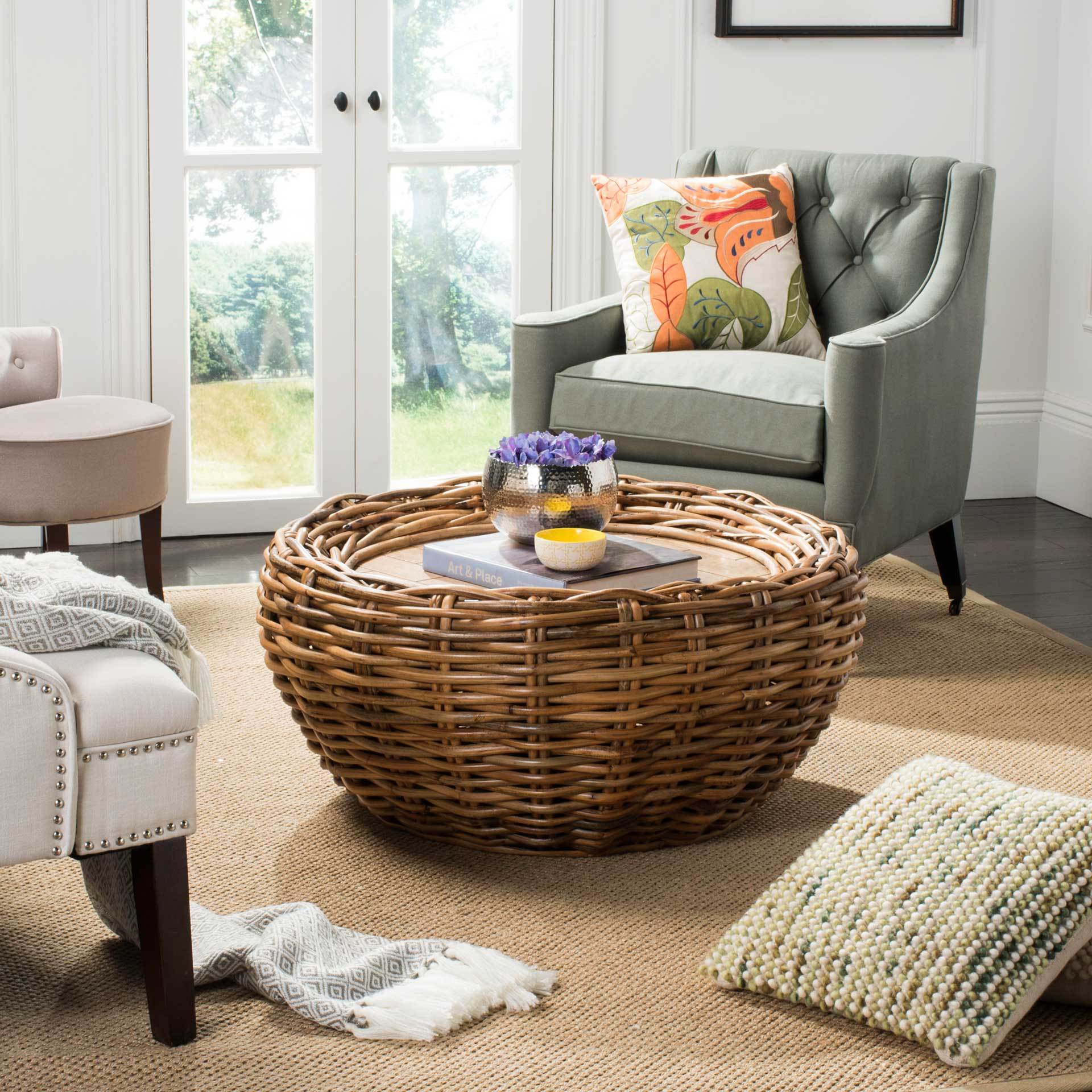 Alice Wood Top Coffee Table Natural Brown - Image 3