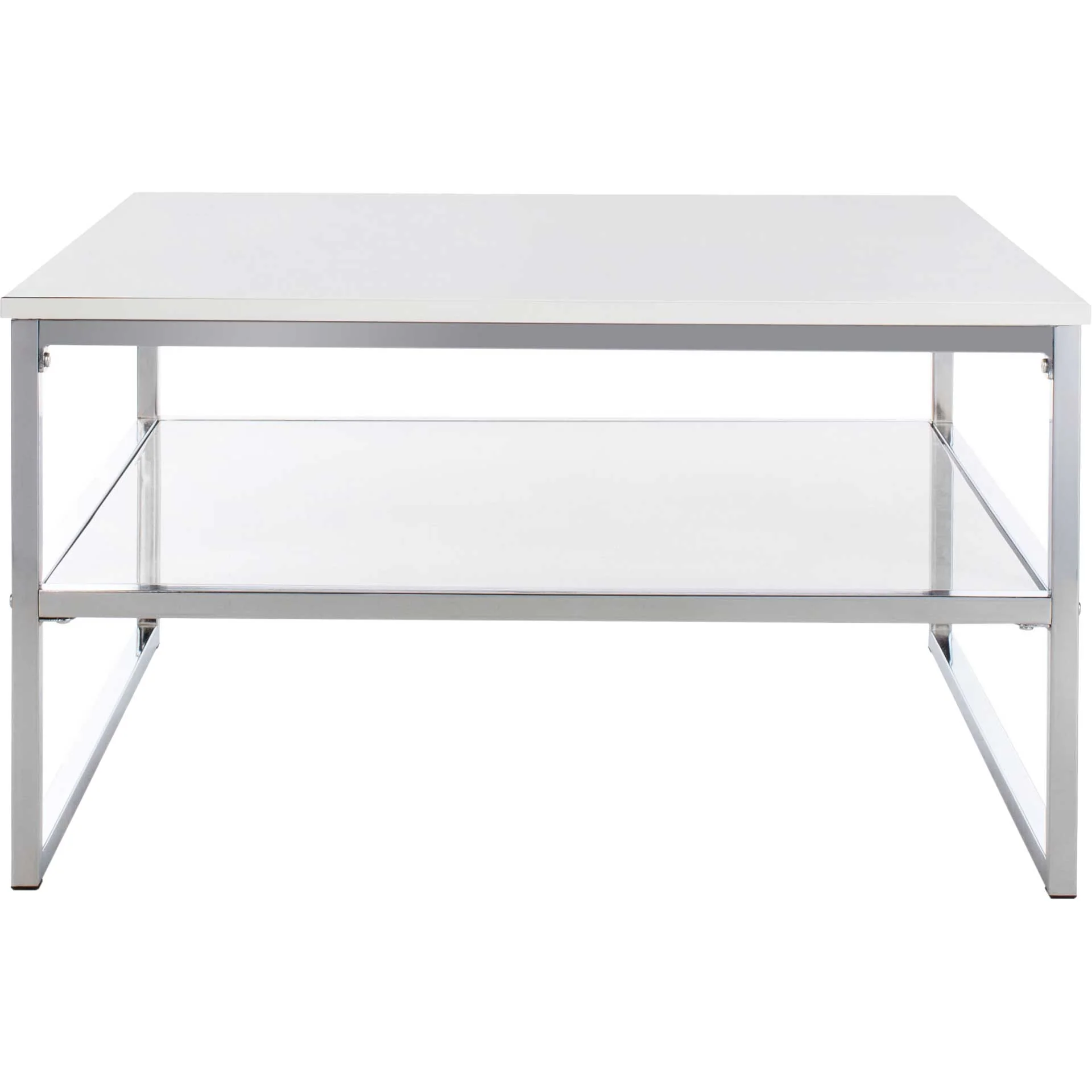 Alina 2 Tier Square Coffee Table White - Image 2