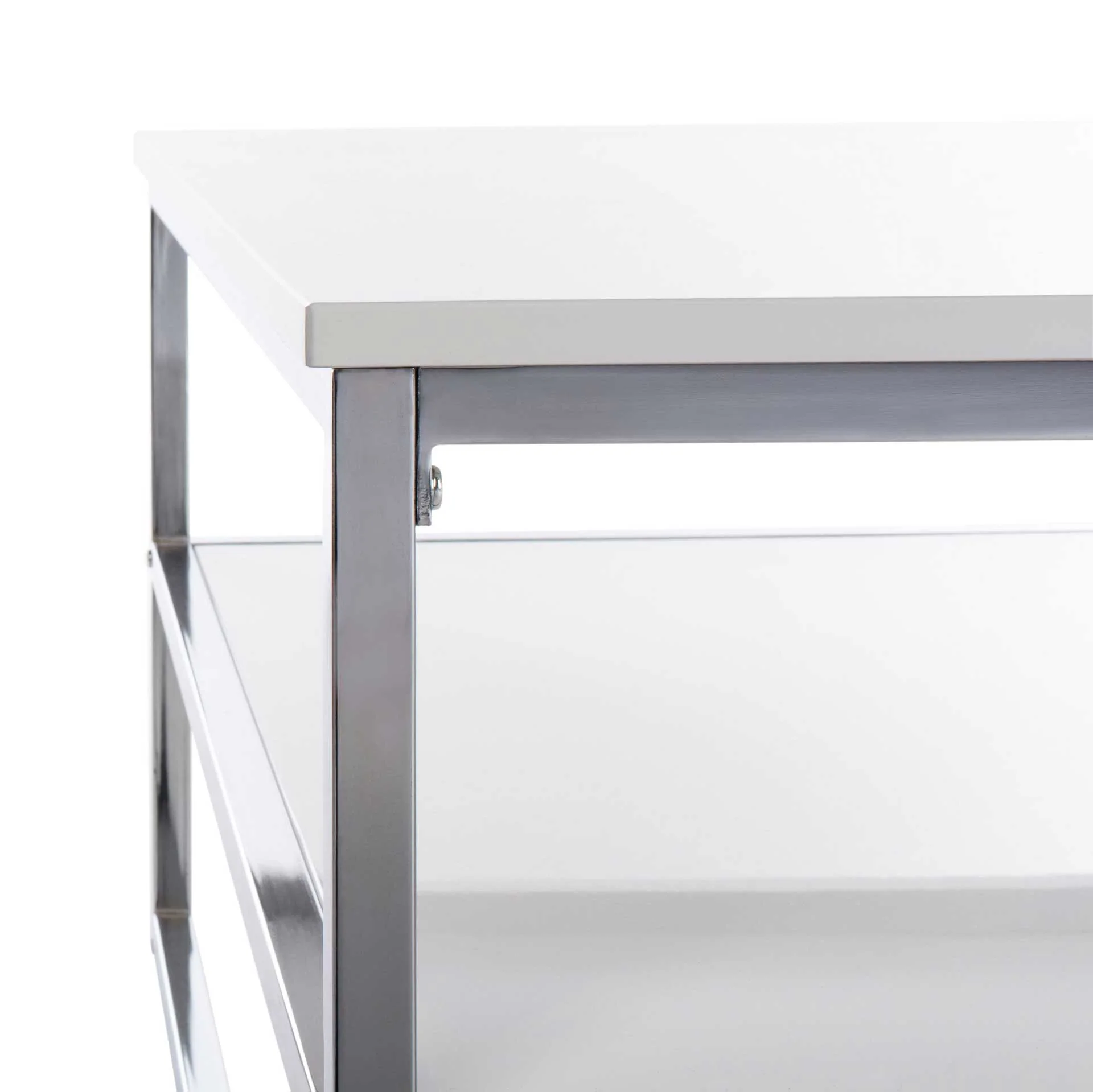 Alina 2 Tier Square Coffee Table White - Image 4