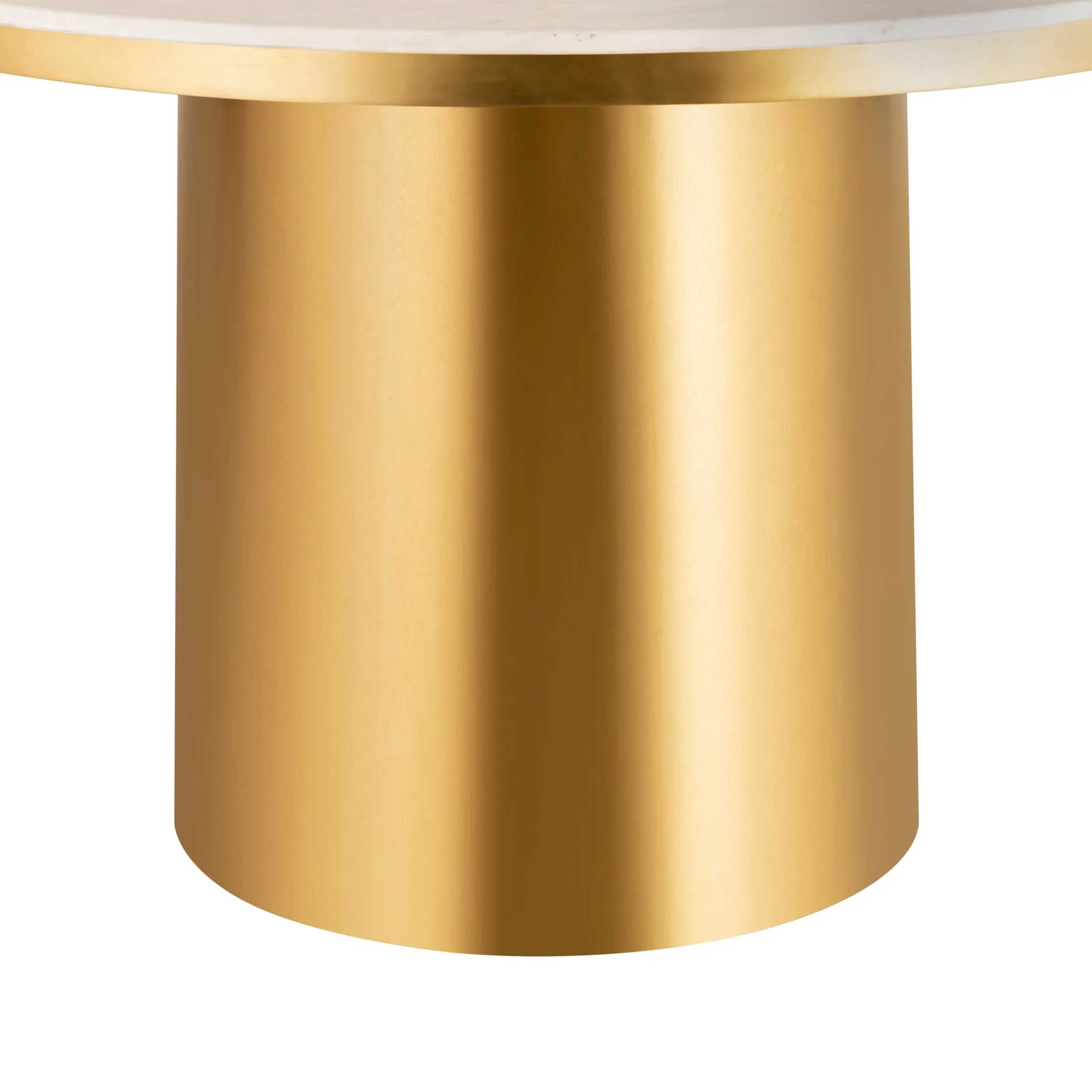 Alisha Marble Dining Table Gold/White - Image 3