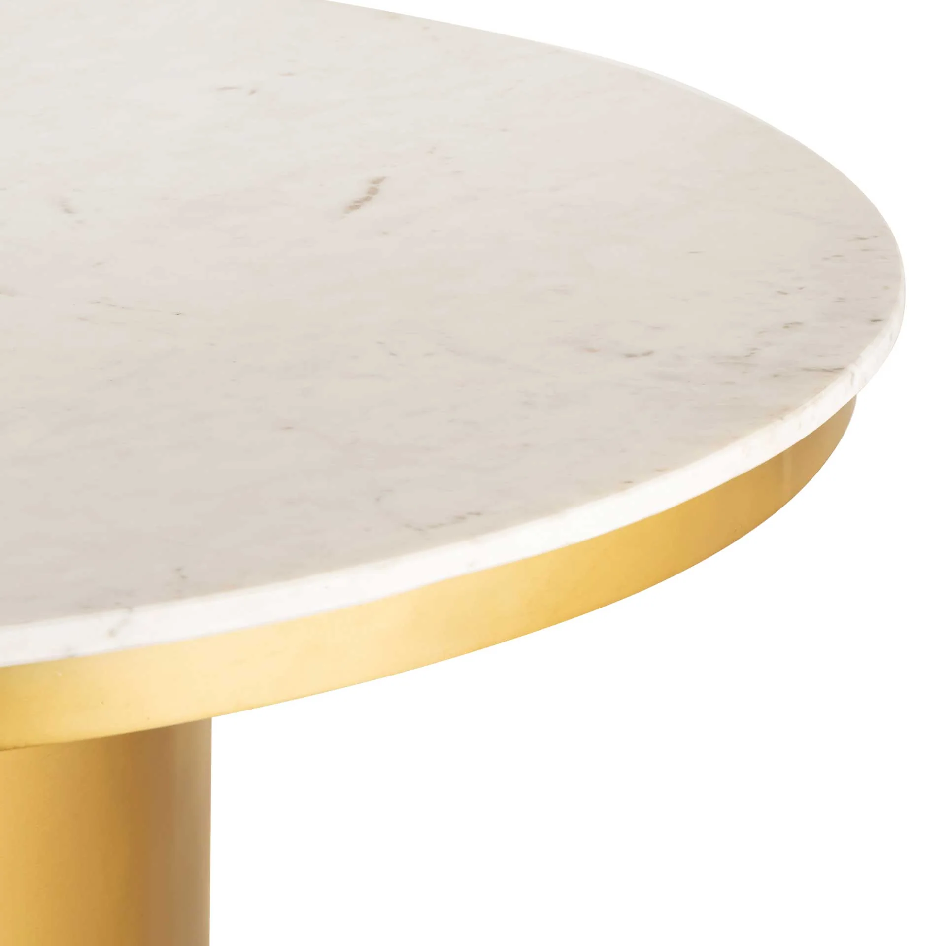 Alisha Marble Dining Table Gold/White - Image 5