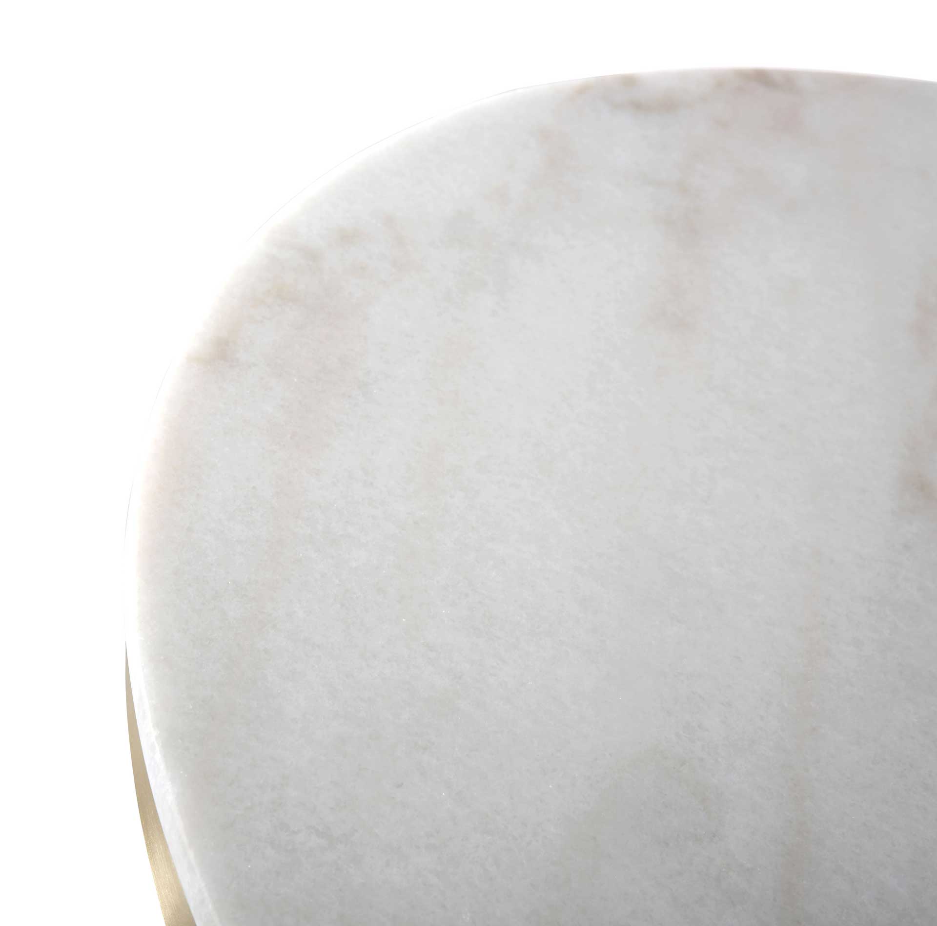 Alisha Marble Dining Table Gold/White - Image 6