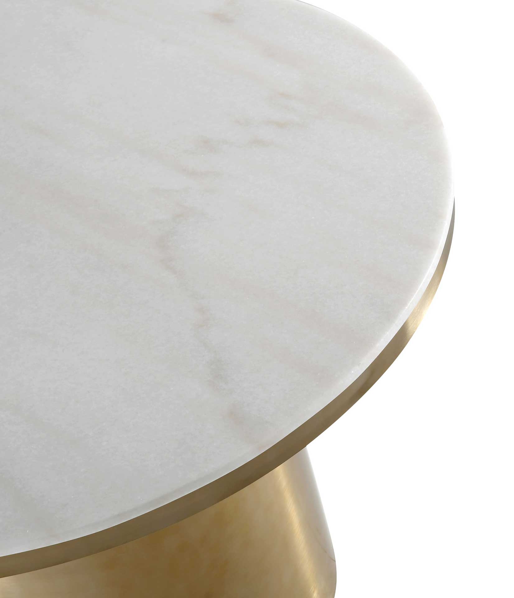 Alisha Marble Dining Table Gold/White - Image 7