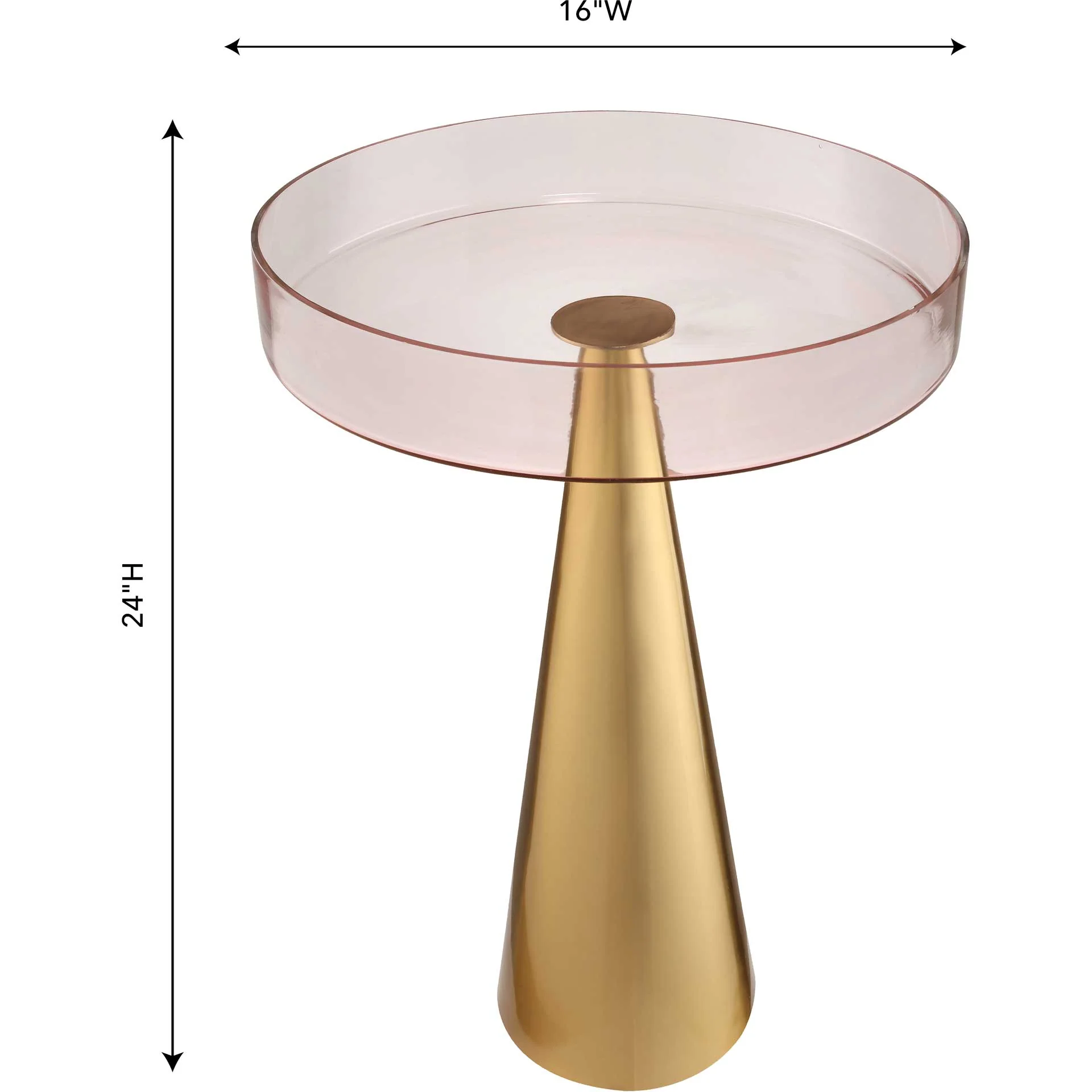 Allegory Side Table Gold/Pink - Image 8