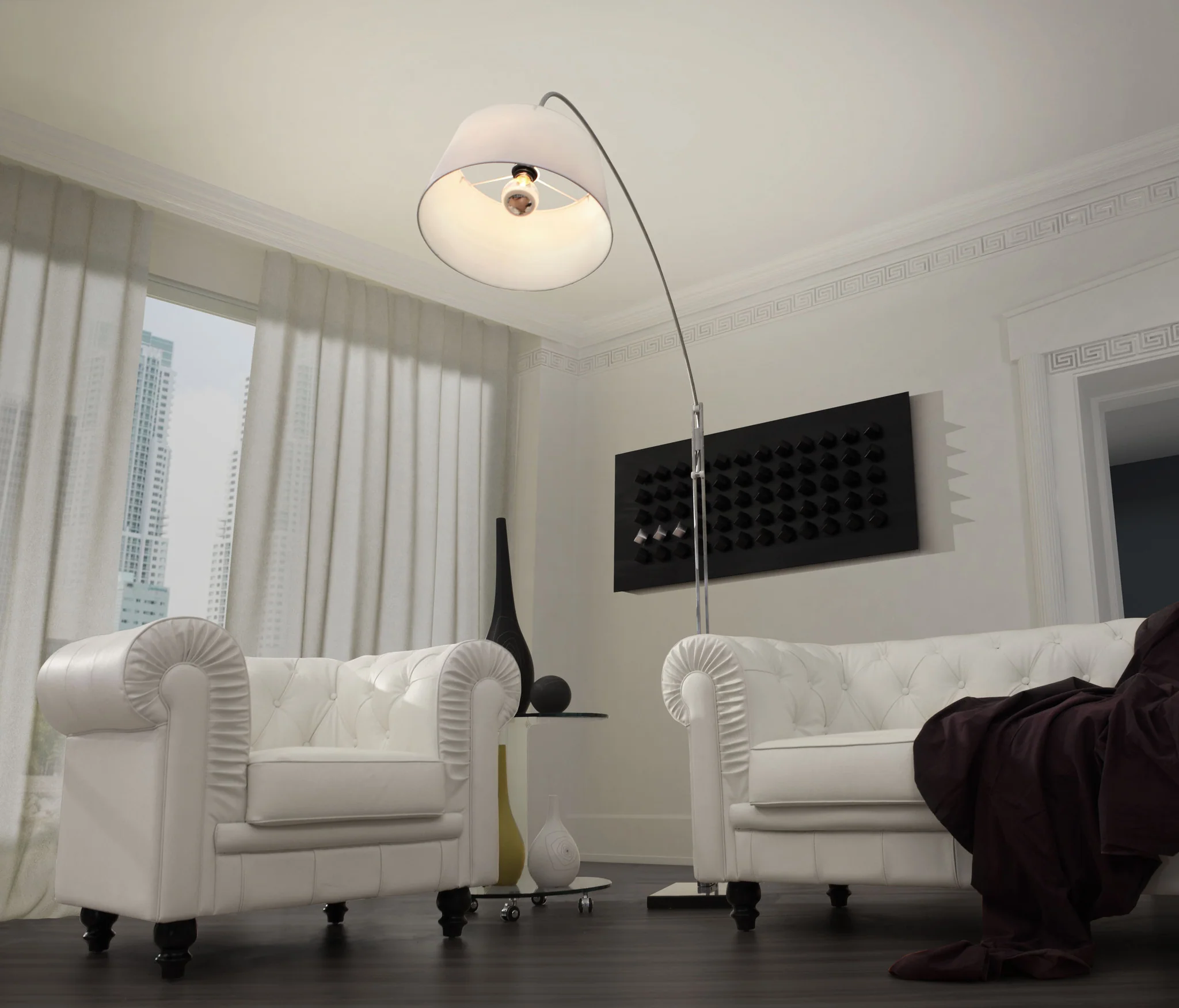 Allen Floor Lamp Beige - Image 2
