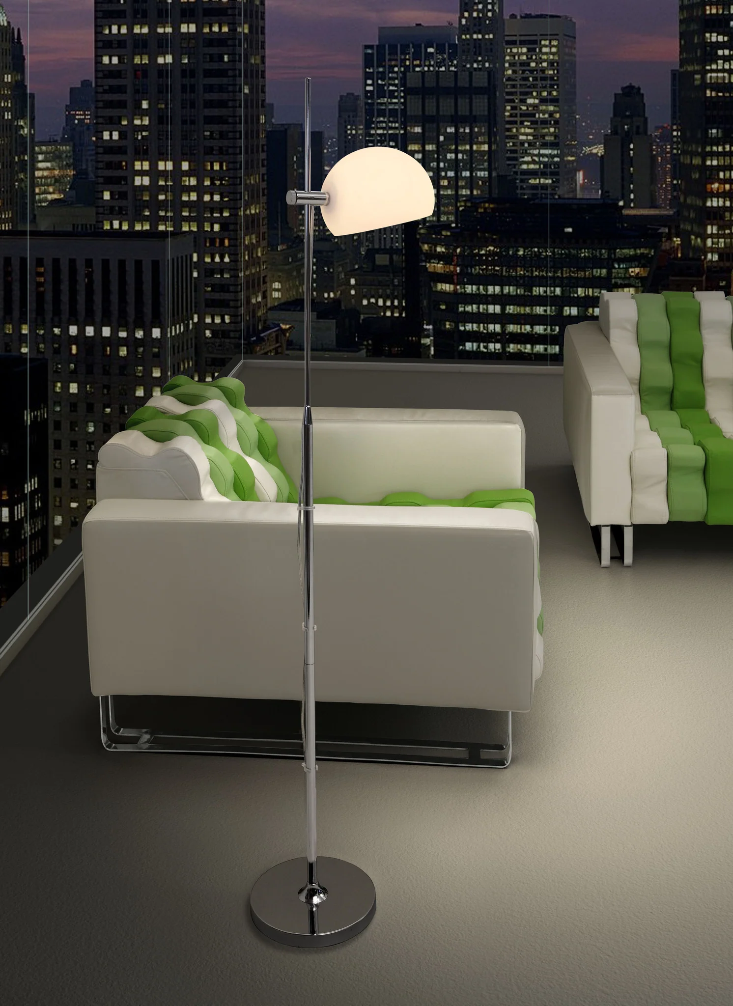 Allendale Floor Lamp Frosted Glass - Image 2