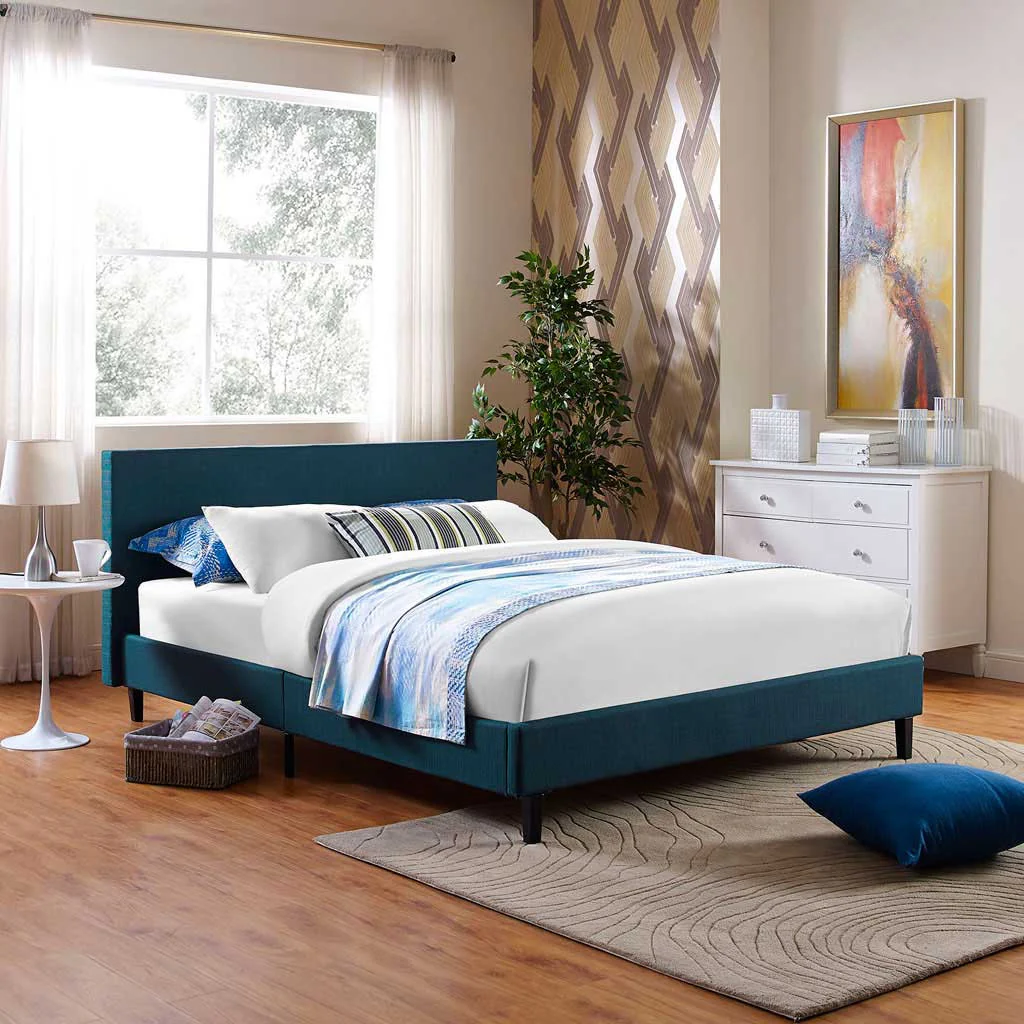 Alwyn Fabric Bed Azure - Image 5