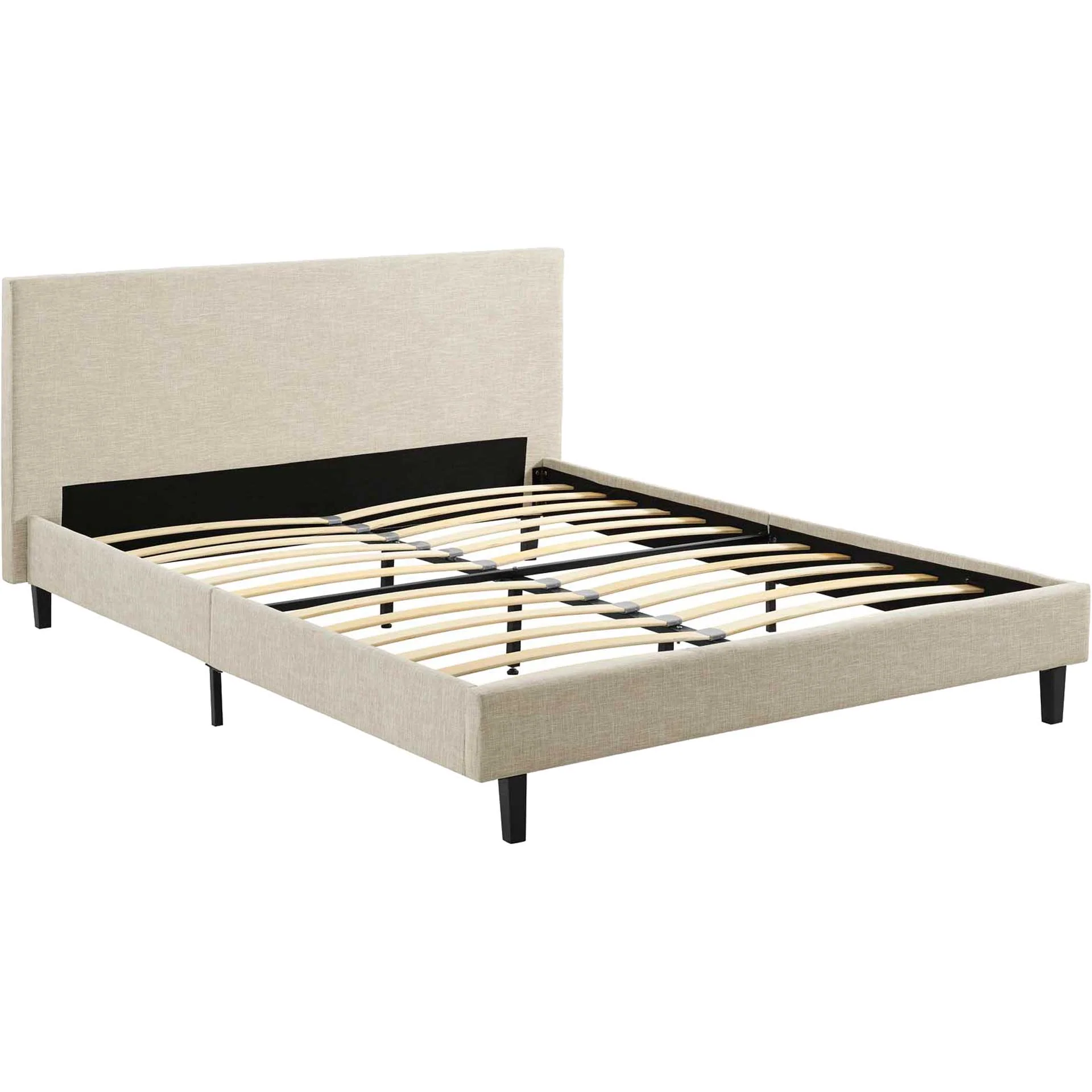 Alwyn Fabric Bed Beige - Image 4