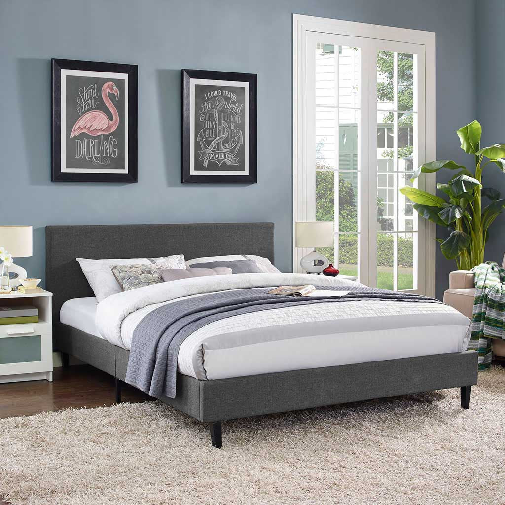 Alwyn Fabric Bed Gray - Image 5