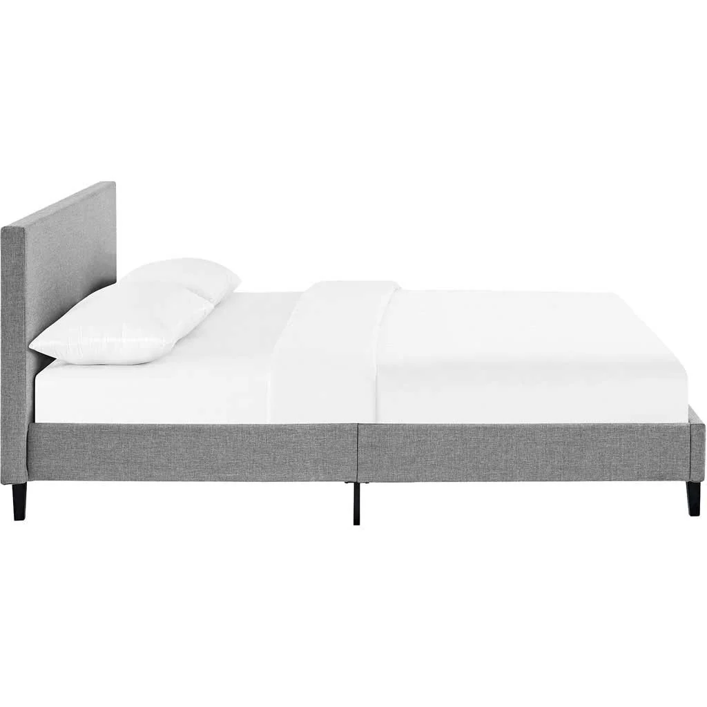 Alwyn Fabric Bed Light Gray - Image 3