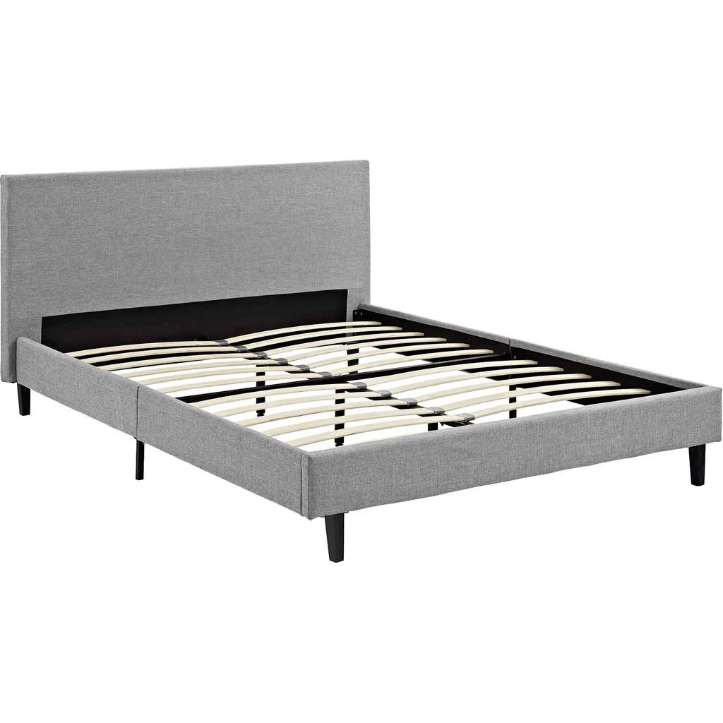 Alwyn Fabric Bed Light Gray - Image 4