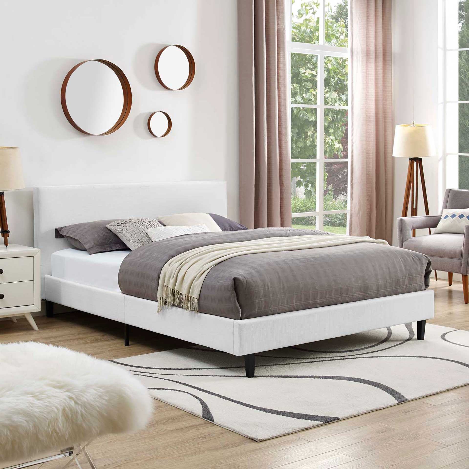 Alwyn Fabric Bed White - Image 5