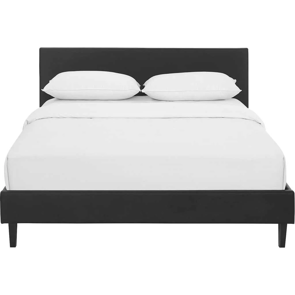 Alwyn Vinyl Bed Black - Image 3