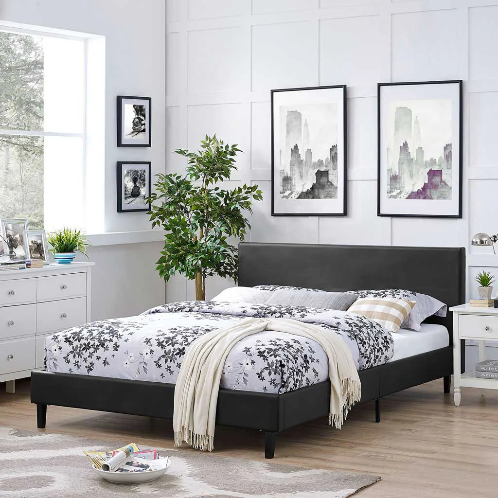 Alwyn Vinyl Bed Black - Image 5