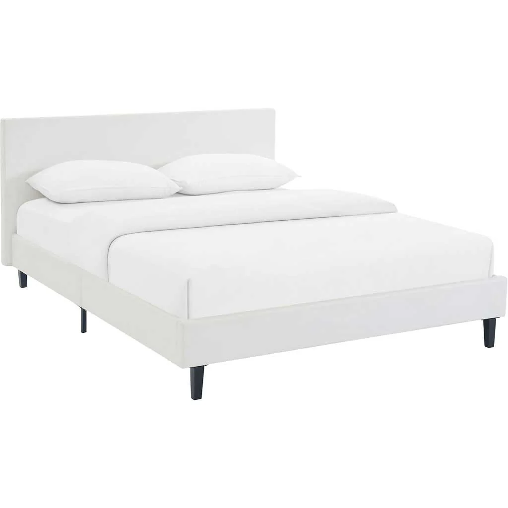 Alwyn Vinyl Bed White - Image 2