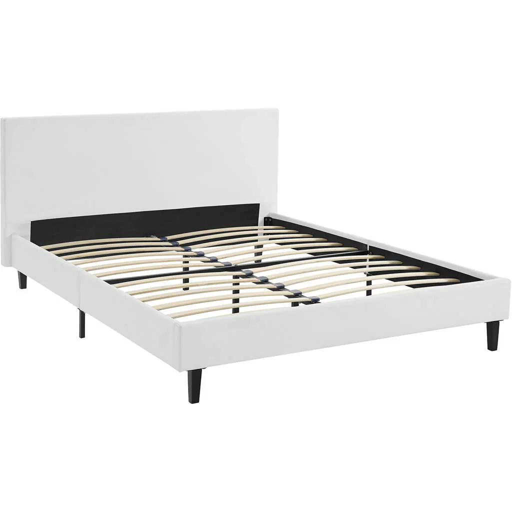 Alwyn Vinyl Bed White - Image 4