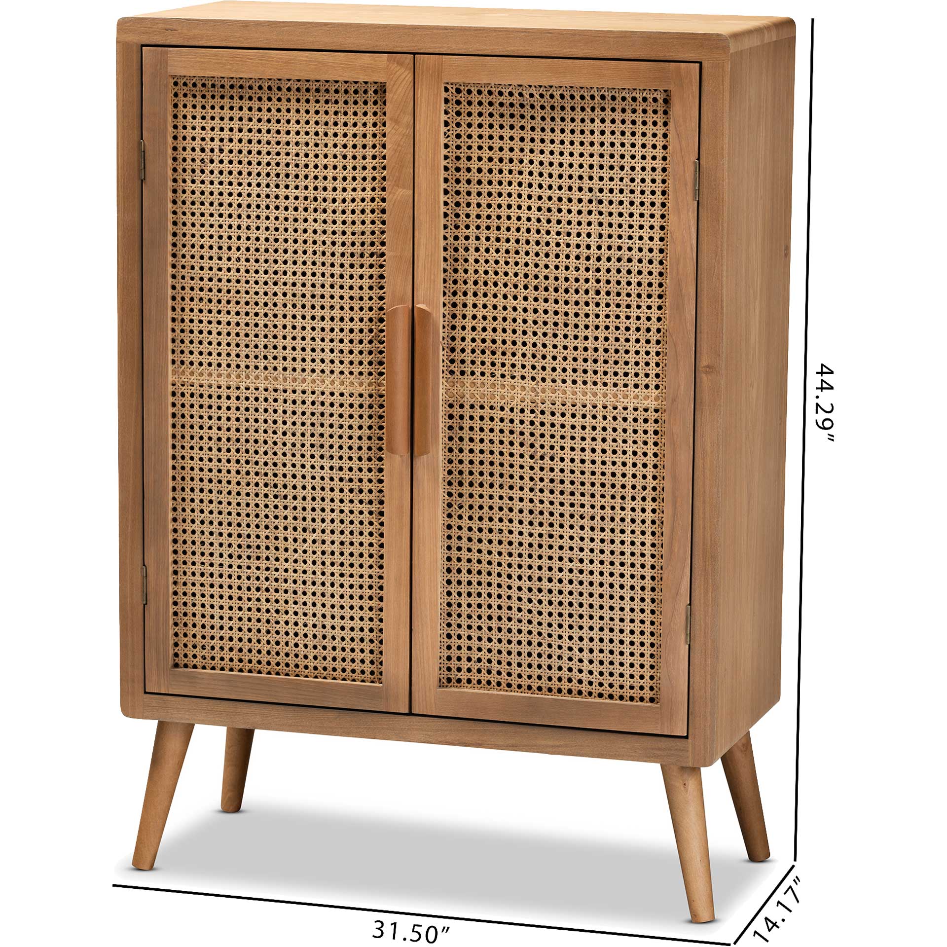 Alyssa 2-Door Storage Cabinet Medium Oak - Image 7