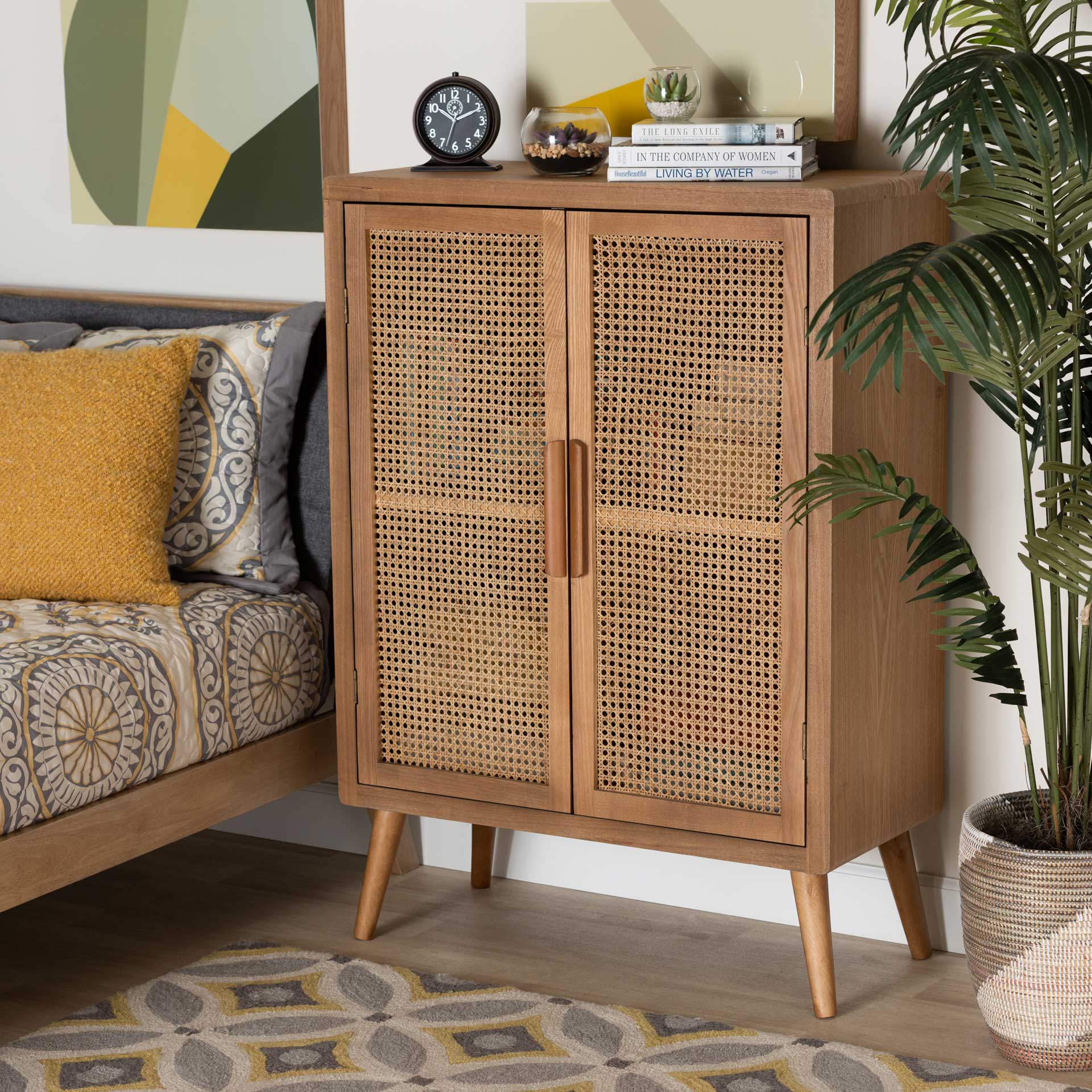 Alyssa 2-Door Storage Cabinet Medium Oak - Image 9