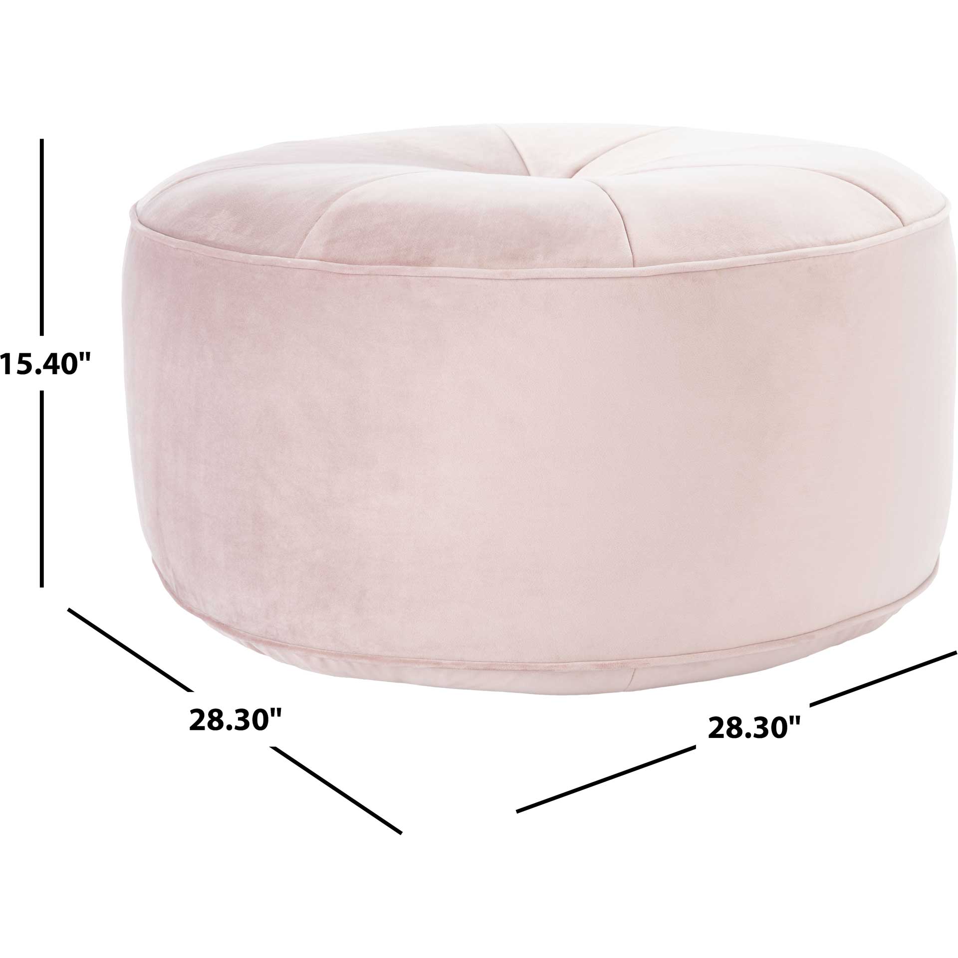 Amada Round Ottoman Blush - Image 4