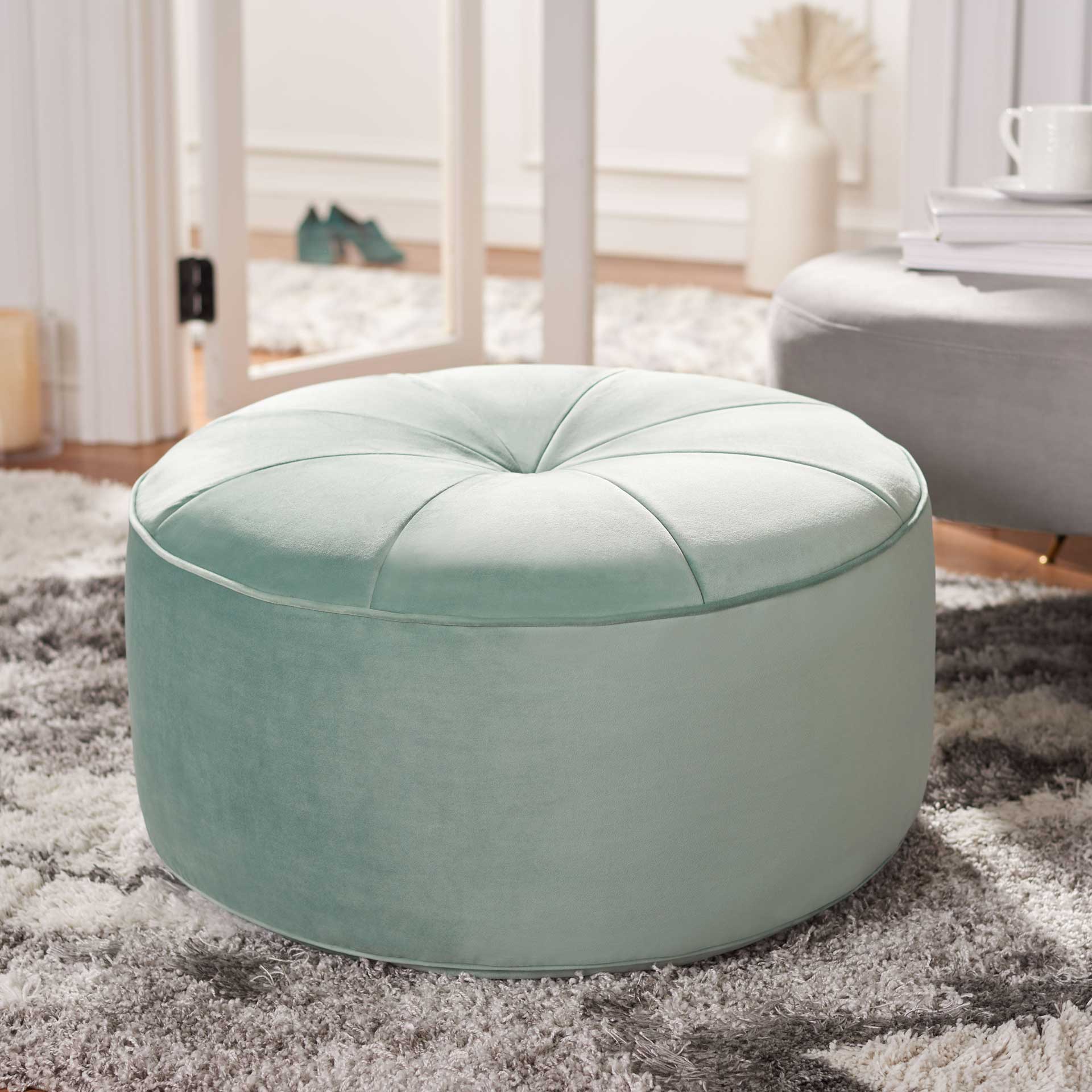 Amada Round Ottoman Mint - Image 4