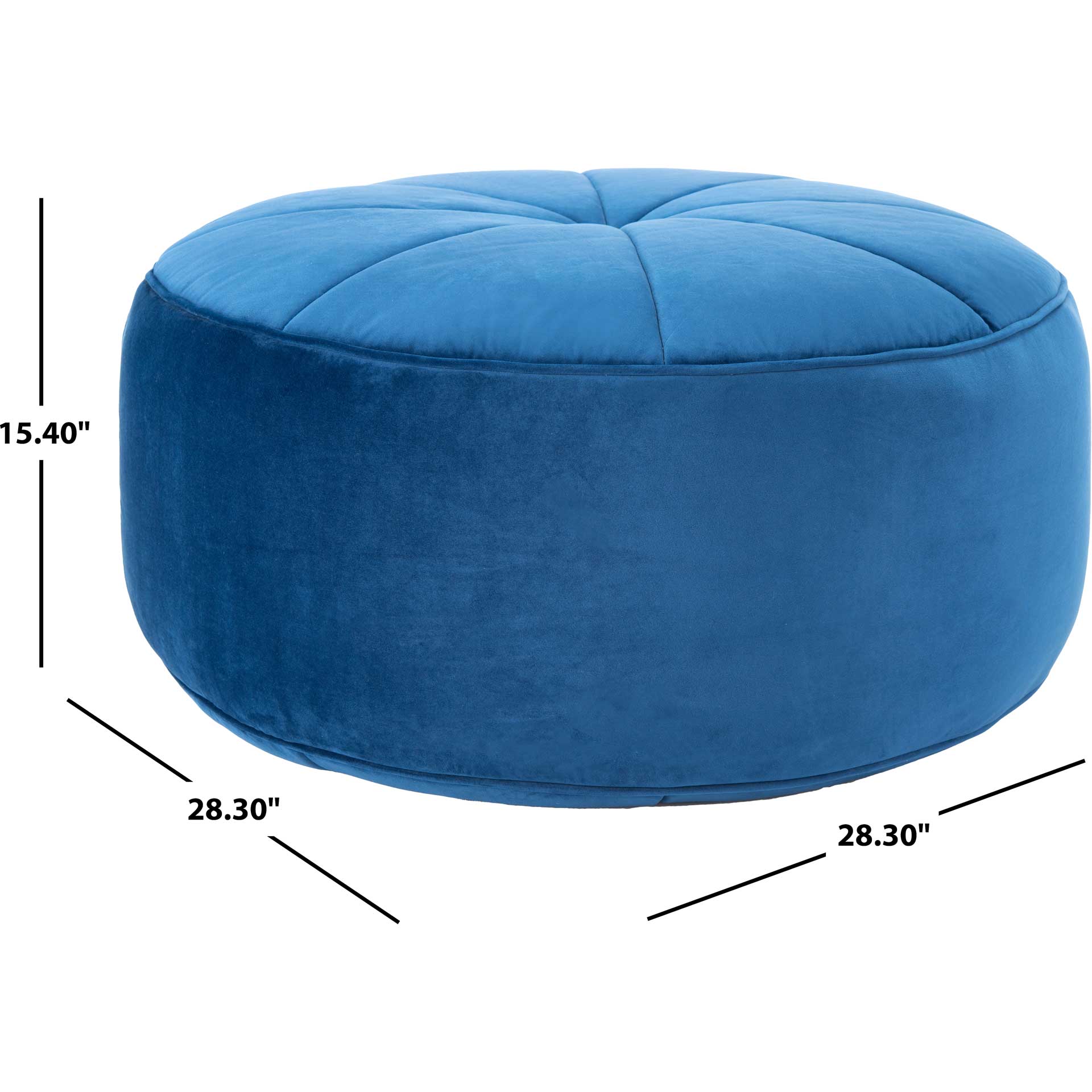 Amada Round Ottoman Navy - Image 4