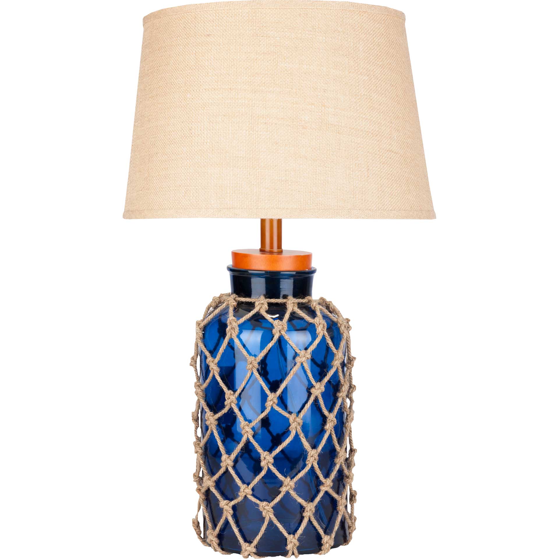 Amaia Table Lamp Dark Blue/Wheat/Navy - Image 2