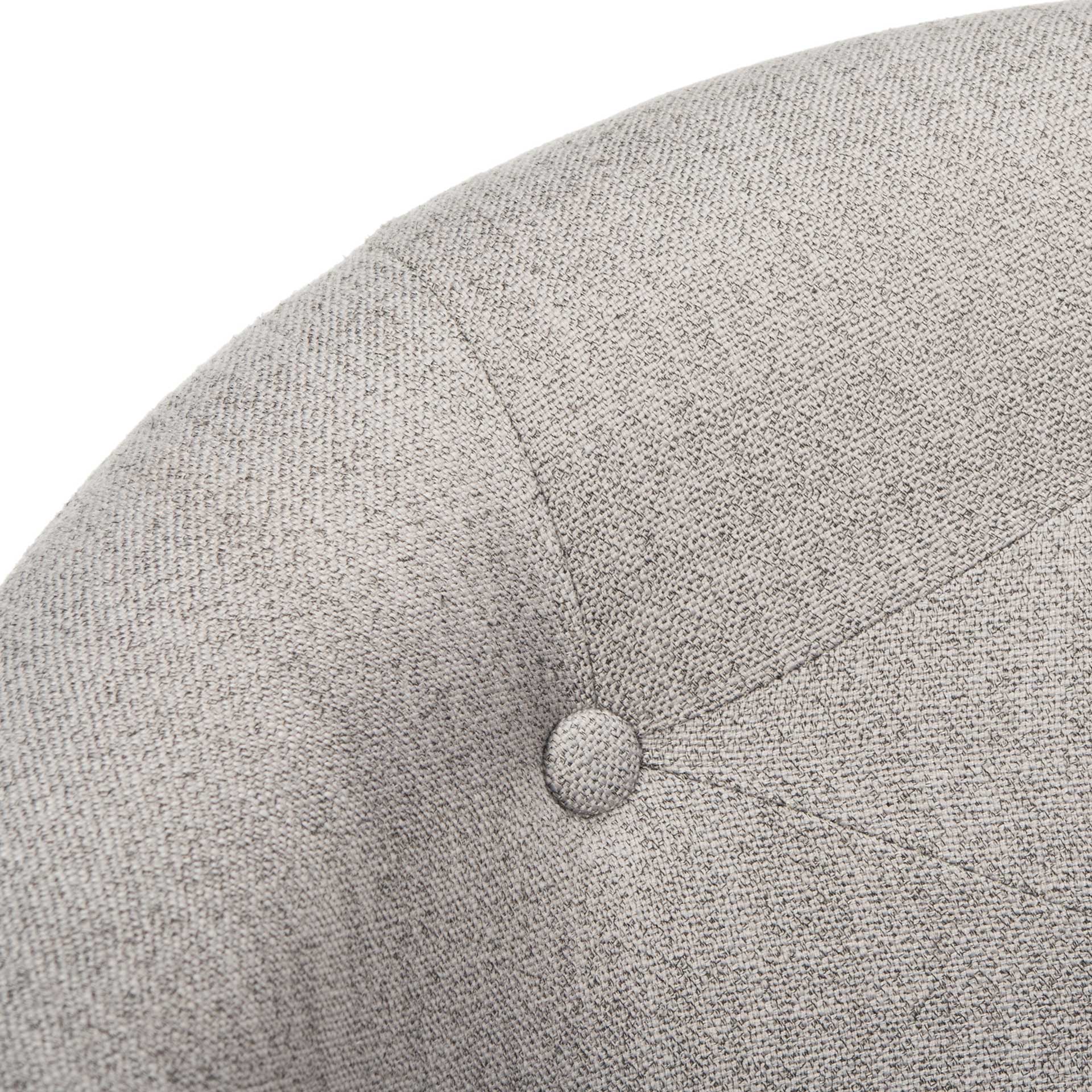 Amalya Tufted Linen Office Chair Gray/Chrome - Image 5