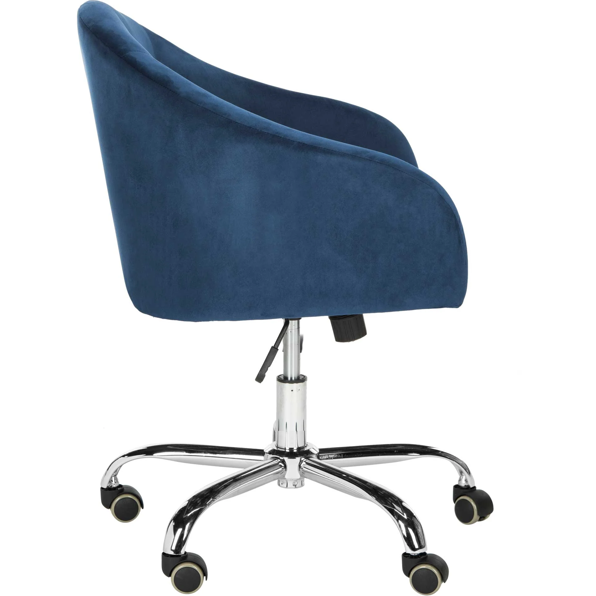 Amalya Tufted Velvet Office Chair Navy/Chrome - Image 3
