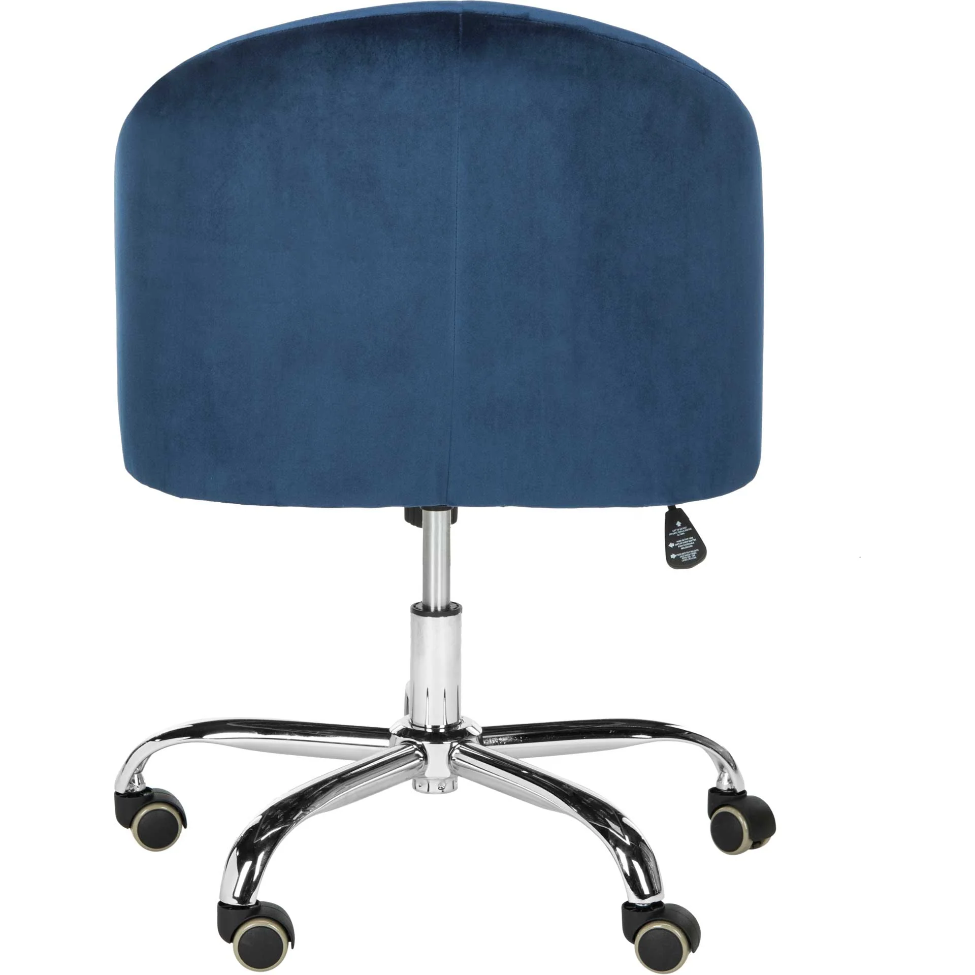 Amalya Tufted Velvet Office Chair Navy/Chrome - Image 4