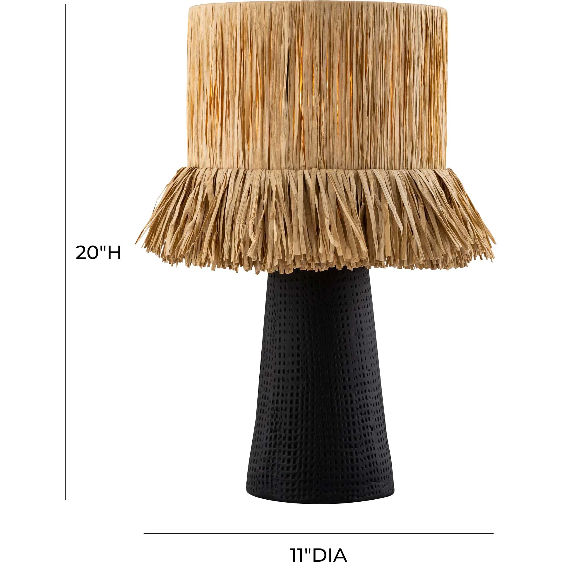Amaya Table Lamp Black/Natural - Image 7