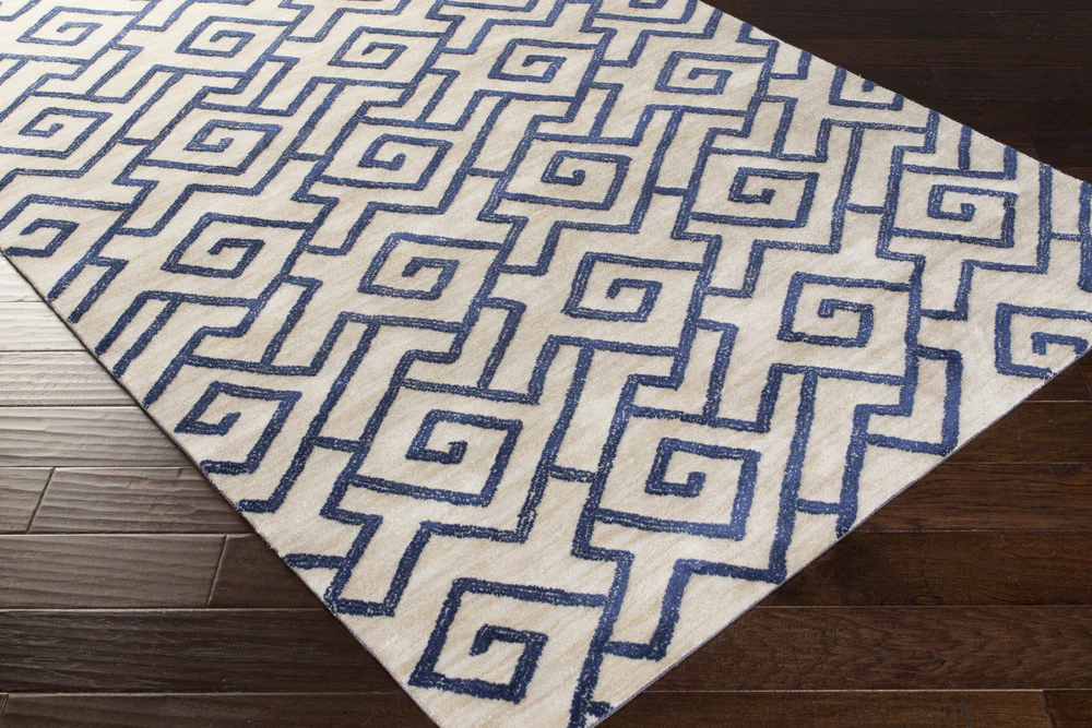 Ameila Light Gray/Navy Area Rug - Image 4