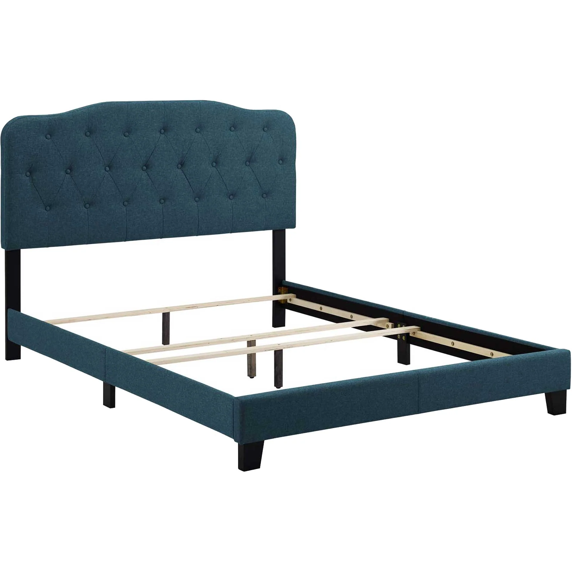 Amelie Upholstered Fabric Bed Azure - Image 4