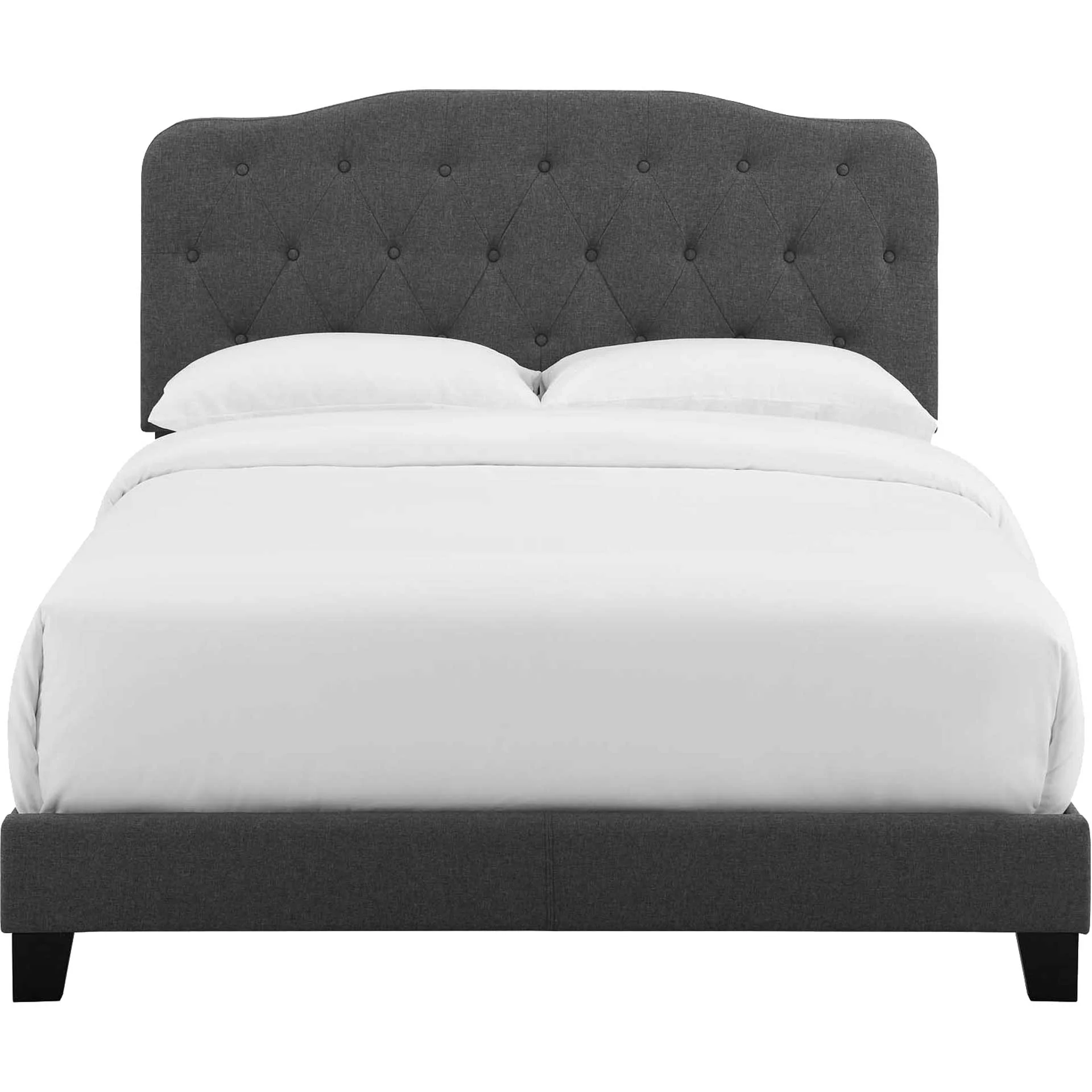 Amelie Upholstered Fabric Bed Gray - Image 2