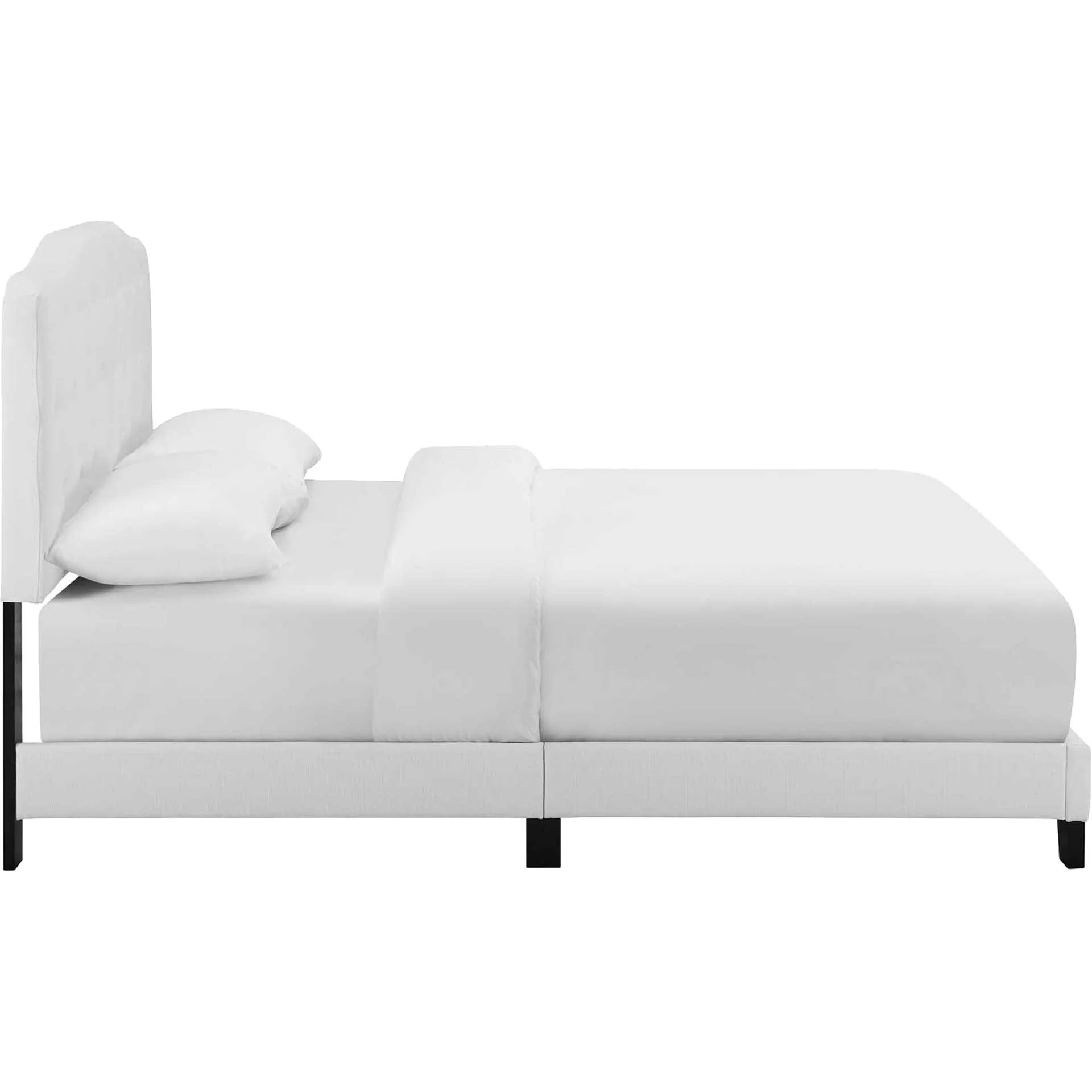 Amelie Upholstered Fabric Bed White - Image 3