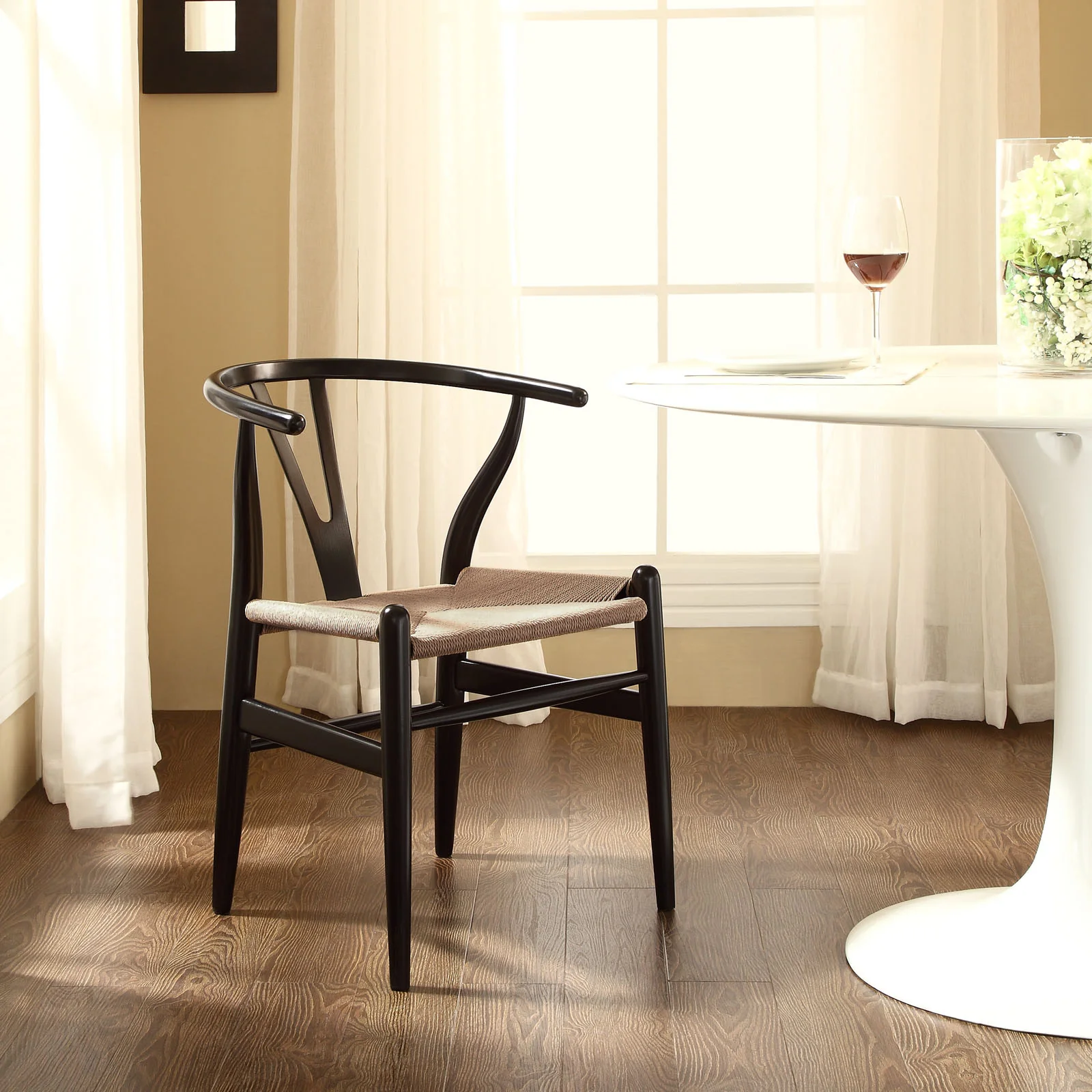Amelot Wood Armchair Black - Image 4